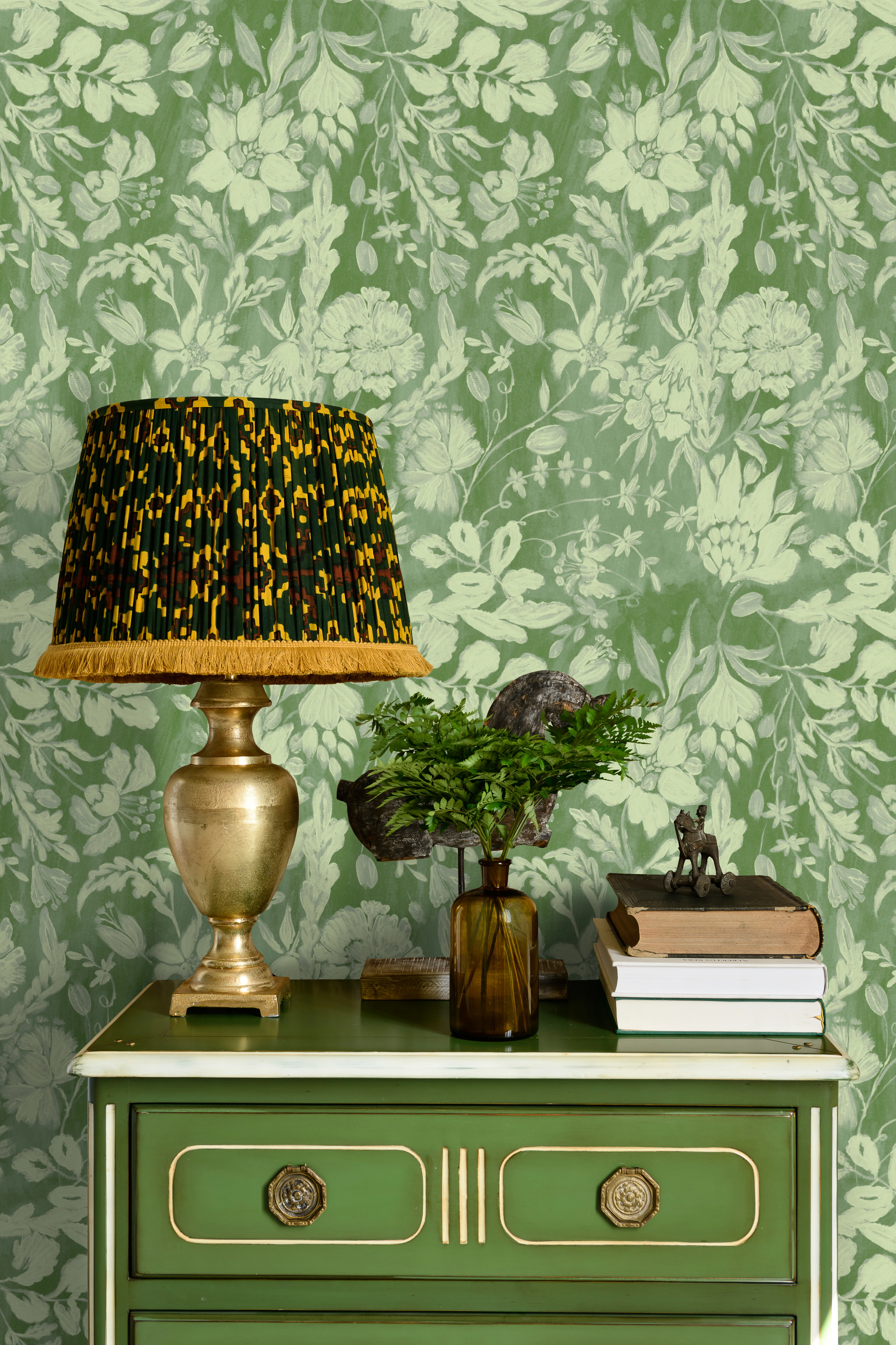 MINDTHEGAP FLOWERY ORNAMENT Bud Green wallpaper (WP30035)