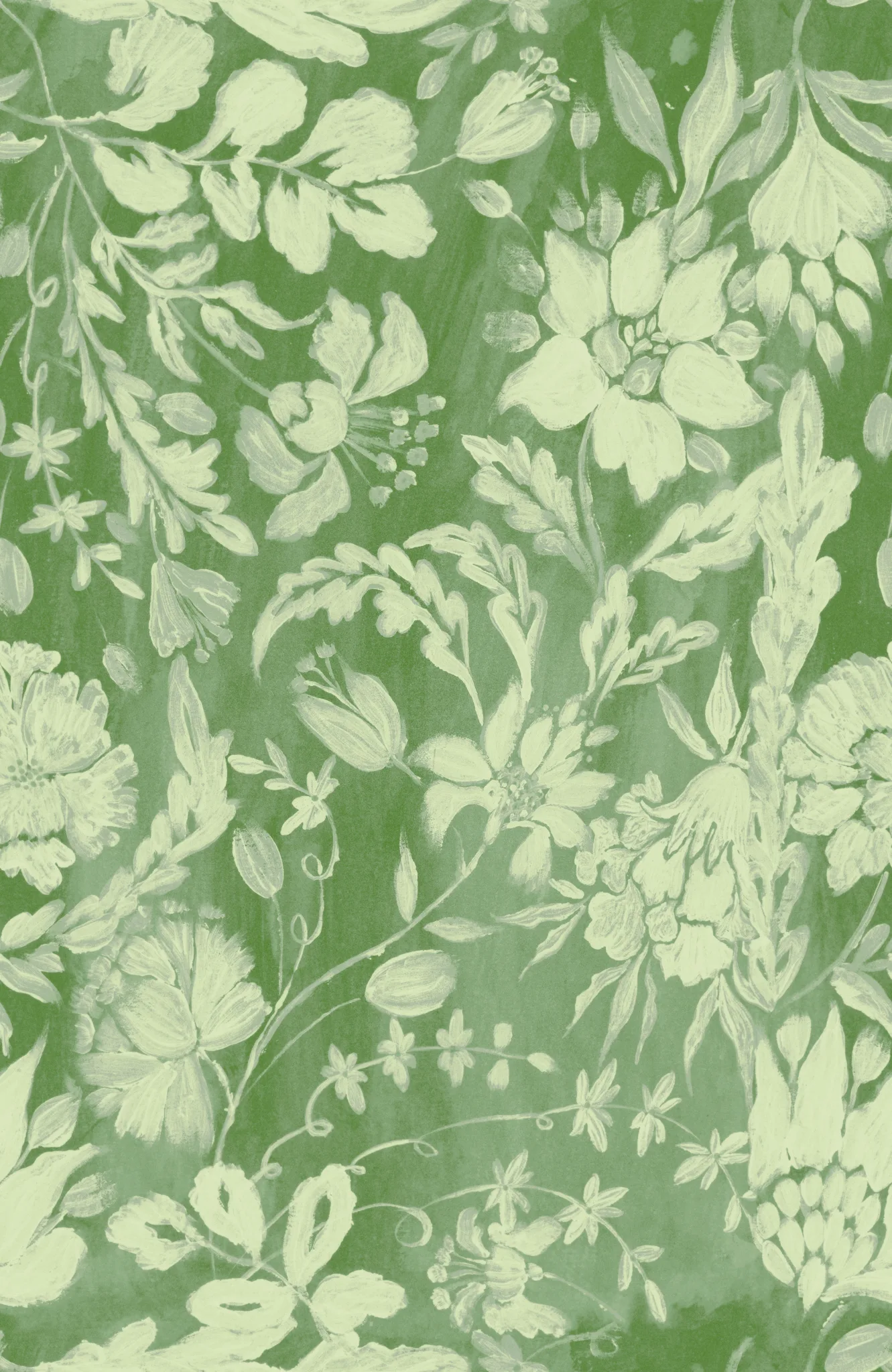 MINDTHEGAP FLOWERY ORNAMENT Bud Green wallpaper (WP30035)