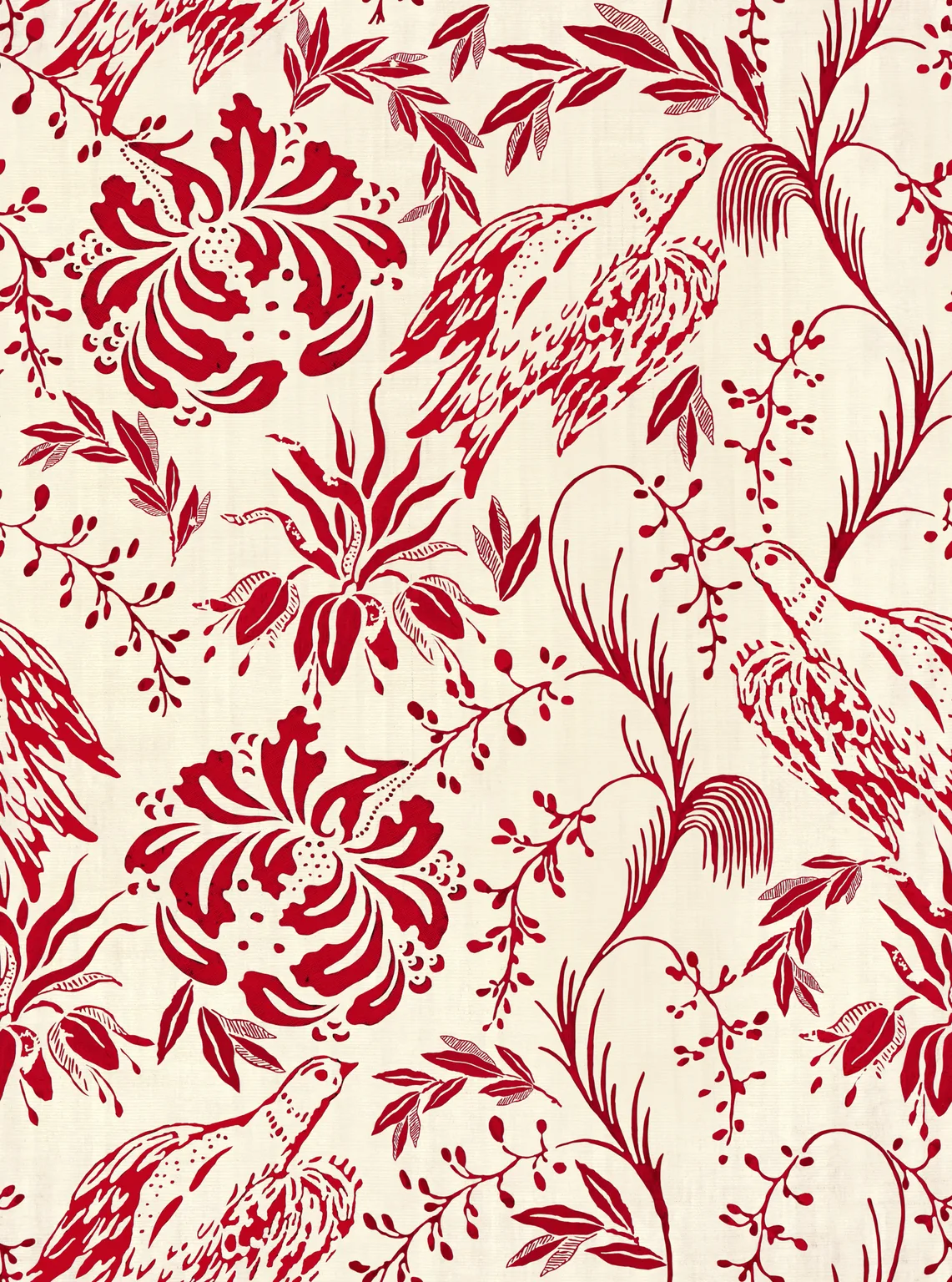 MINDTHEGAP FOLK EMBROIDERY Crimson wallpaper (WP30014)