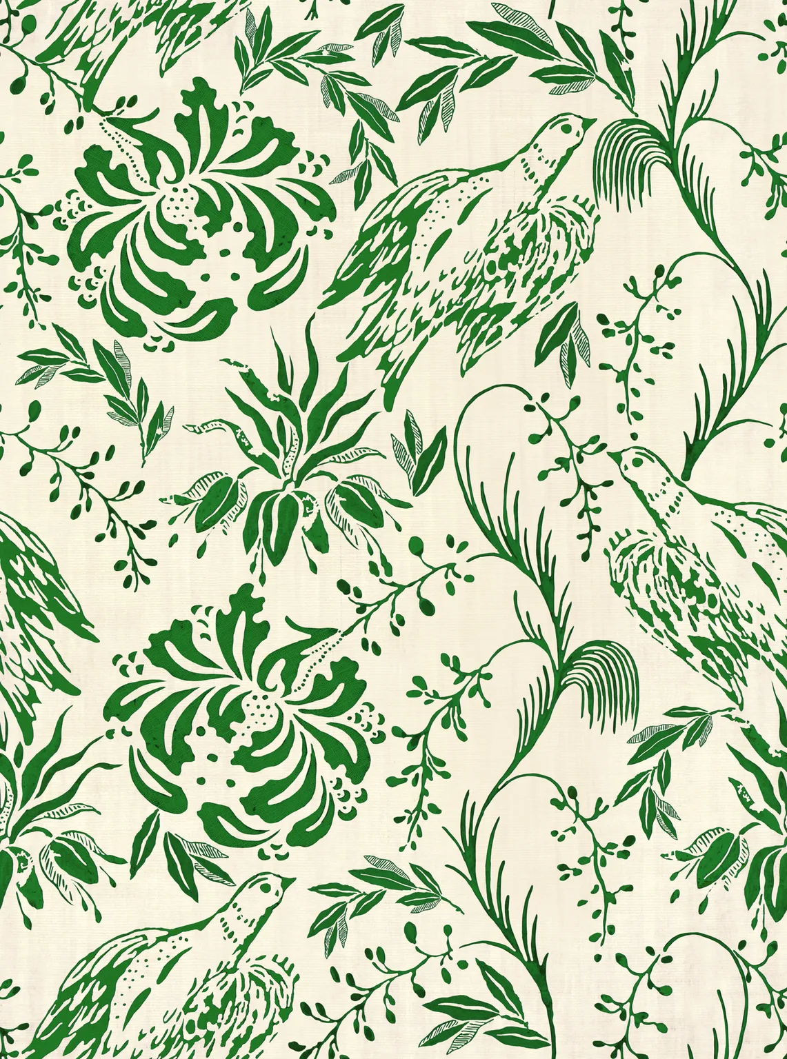 MINDTHEGAP FOLK EMBROIDERY Fern Green wallpaper (WP30015)