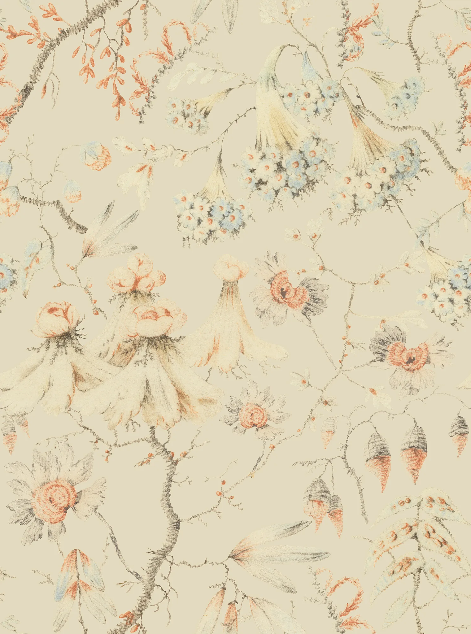 MINDTHEGAP GRANDMA'S TAPESTRY Bluewash wallpaper (WP30018)