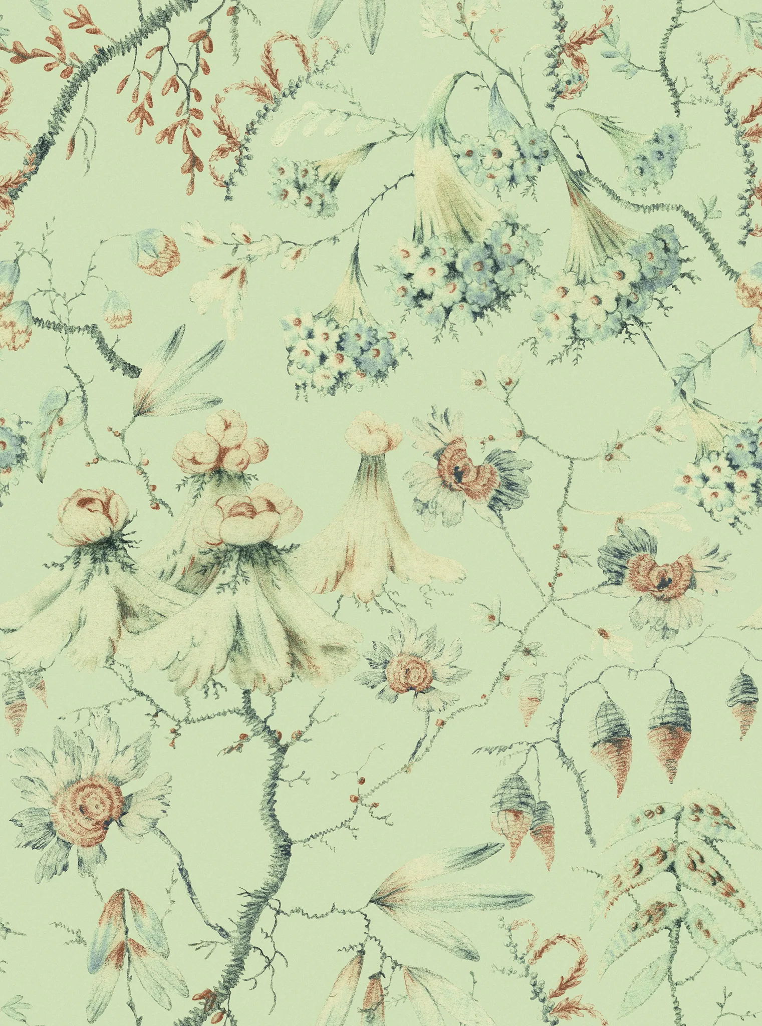 MINDTHEGAP GRANDMA'S TAPESTRY Green wallpaper (WP30019)
