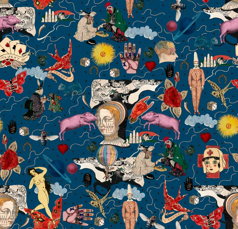 MINDTHEGAP ILLUSIONARY DAYTIME Blue wallpaper (WP20617)