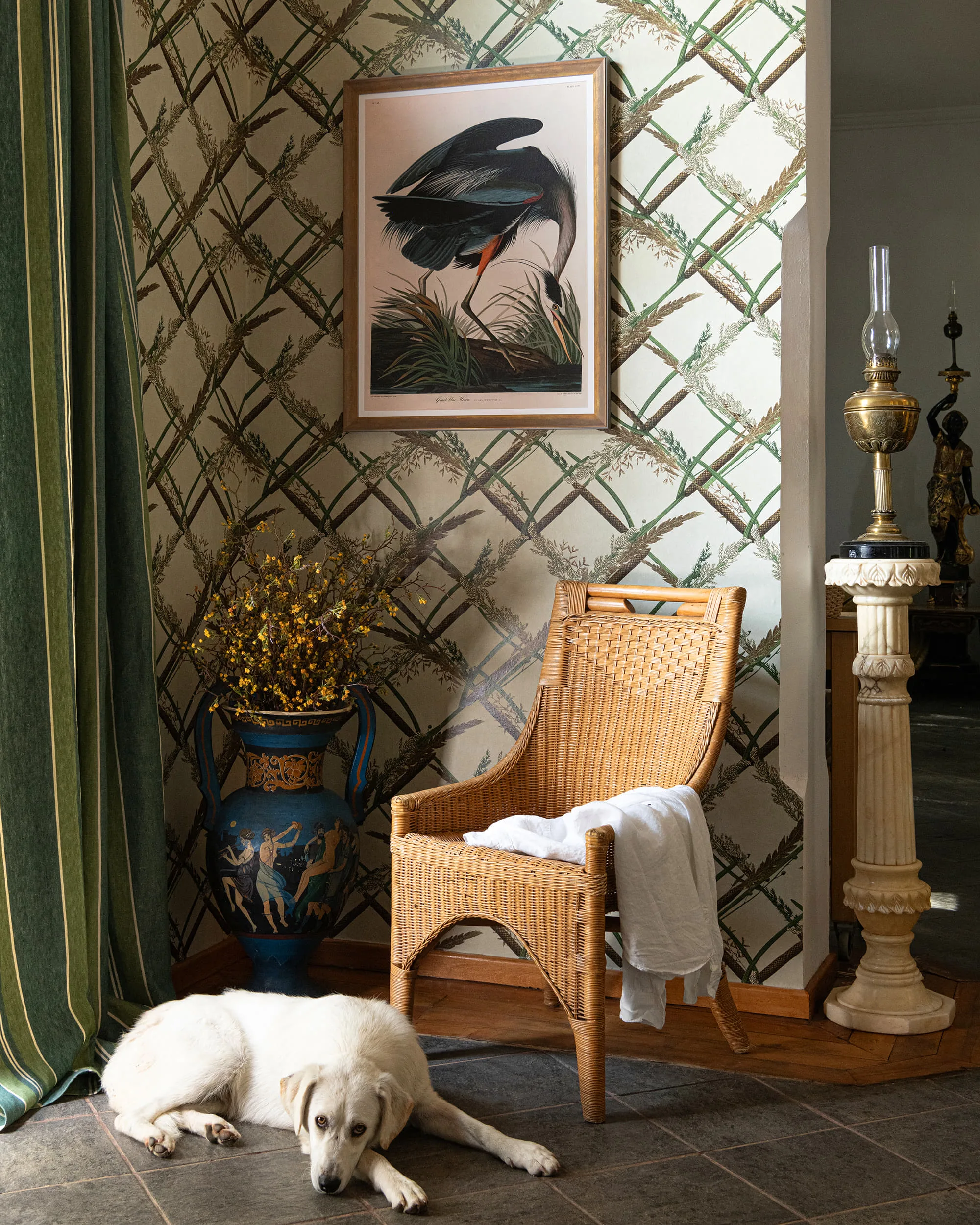 MINDTHEGAP ORNAMENTAL REED grasscloth wallpaper (WP30161-GC)
