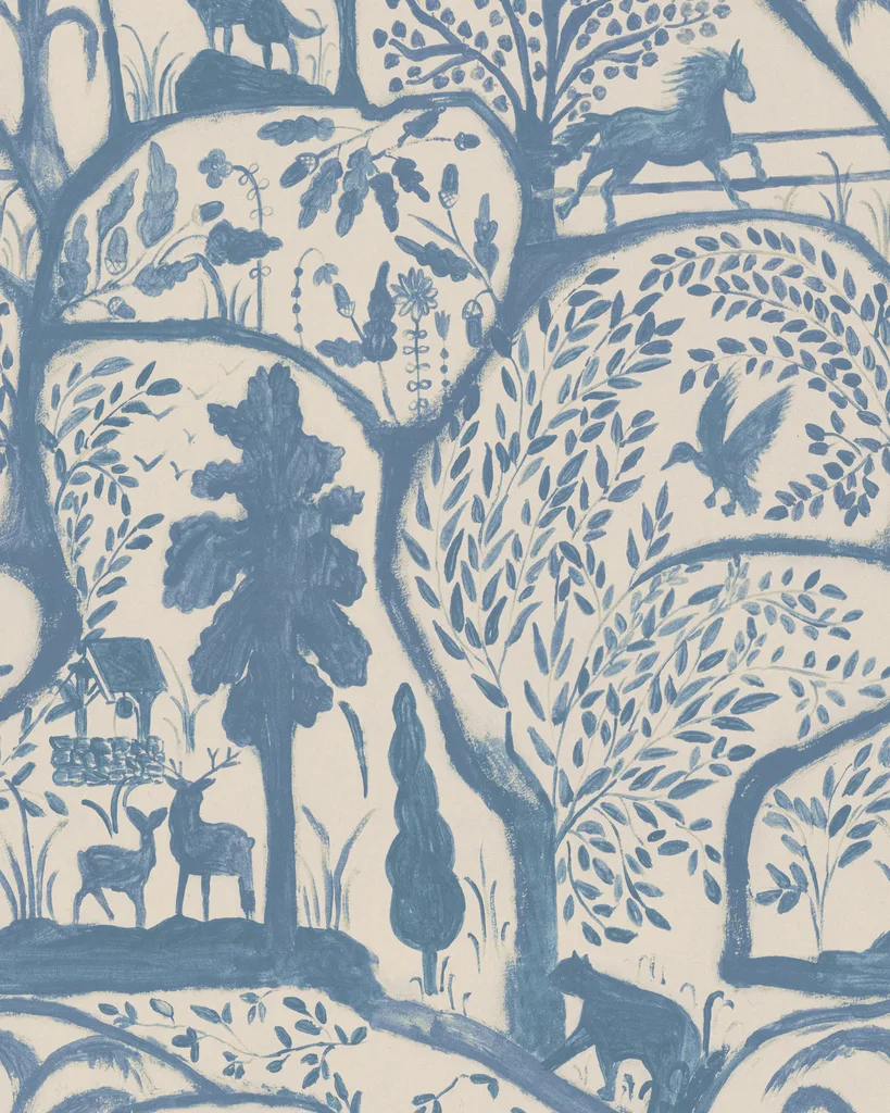 MINDTHEGAP THE ENCHANTED WOODLAND Dusk grasscloth wallpaper (WP20813-GC)