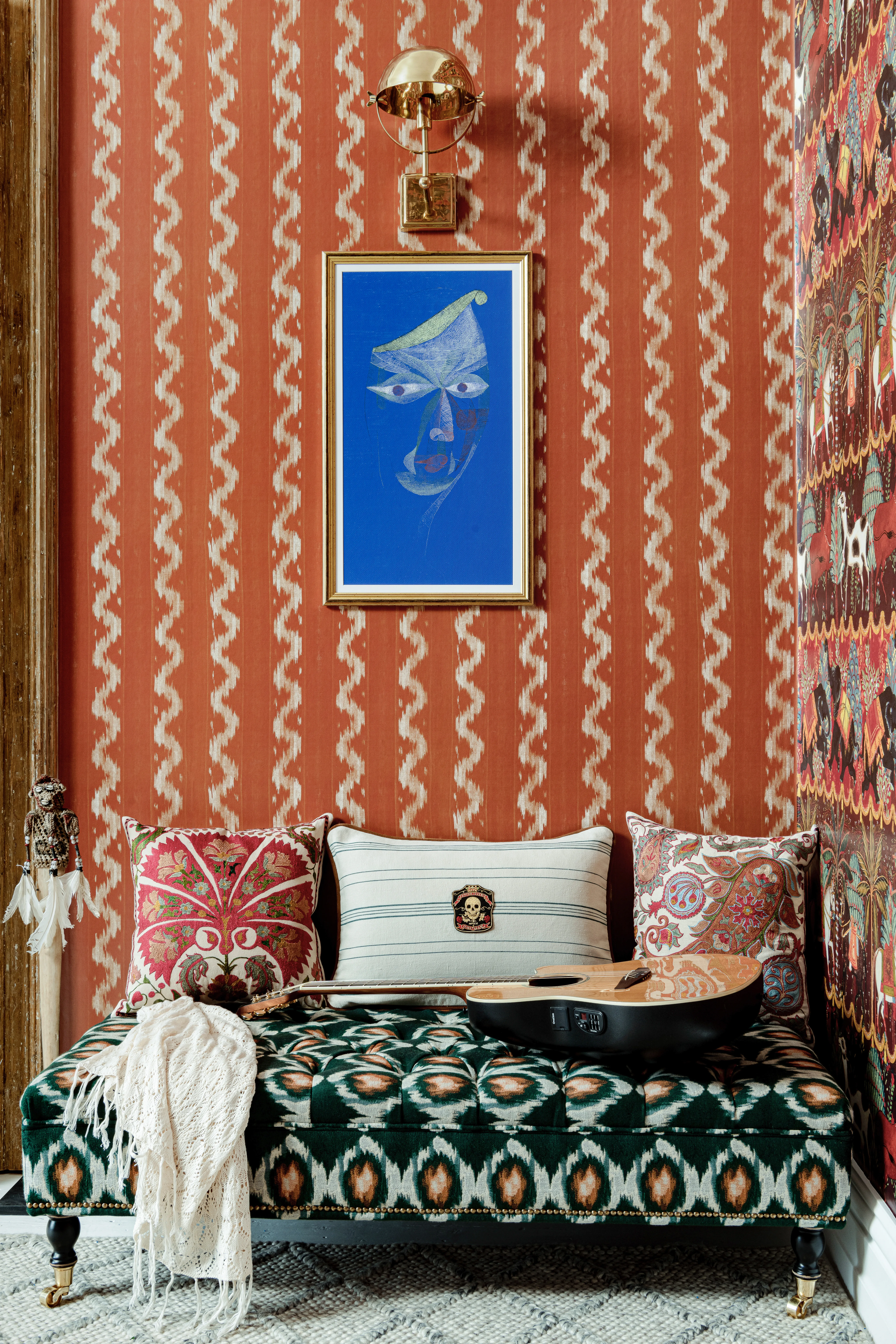 MINDTHEGAP VINTAGE IKAT Apricot wallpaper (WP30101)
