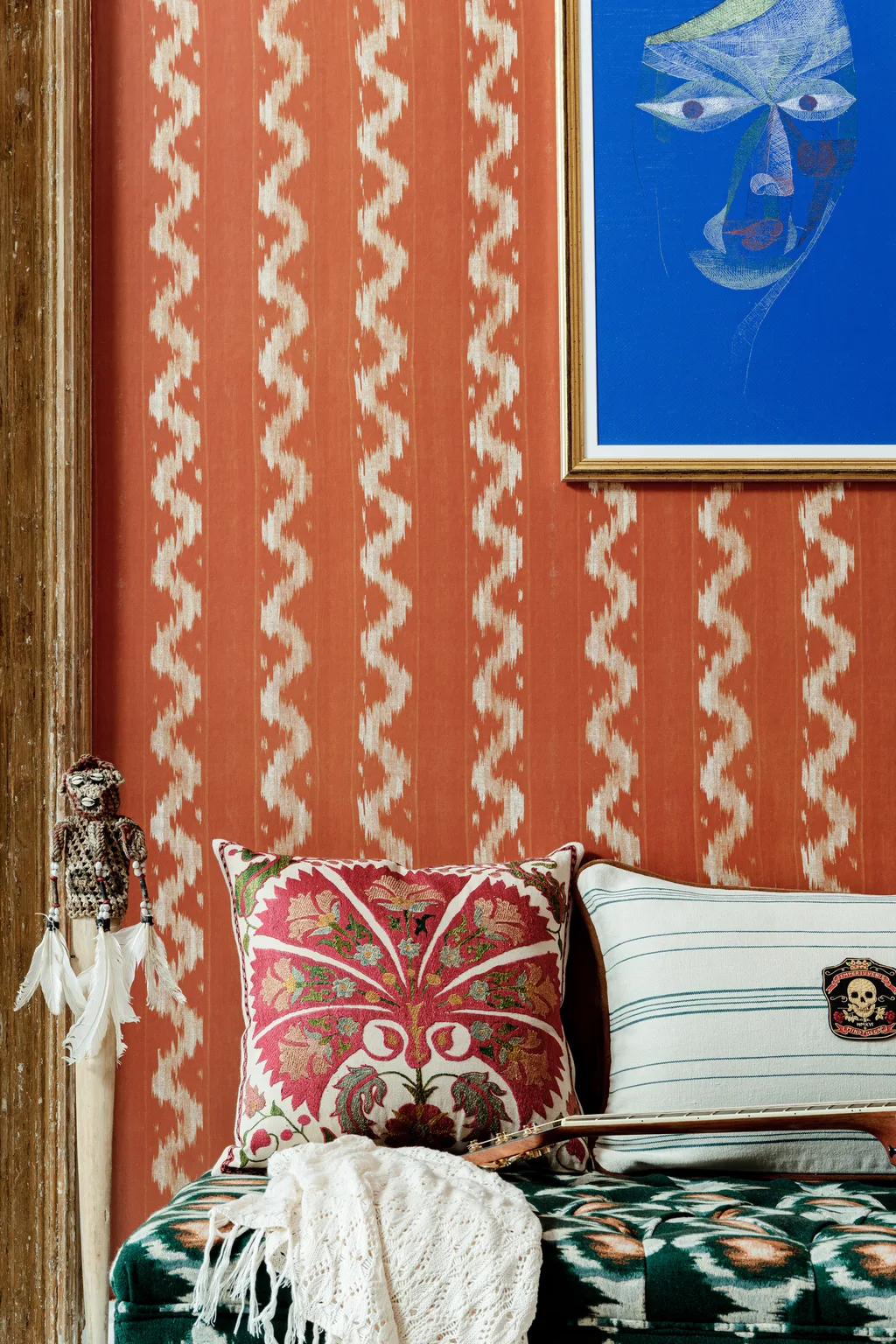 MINDTHEGAP VINTAGE IKAT Apricot wallpaper (WP30101)