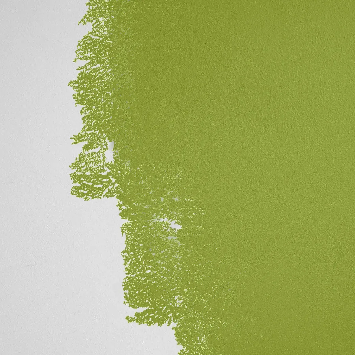 Schumacher Pretty Ugly paint swatch – vibrant, bold olive green