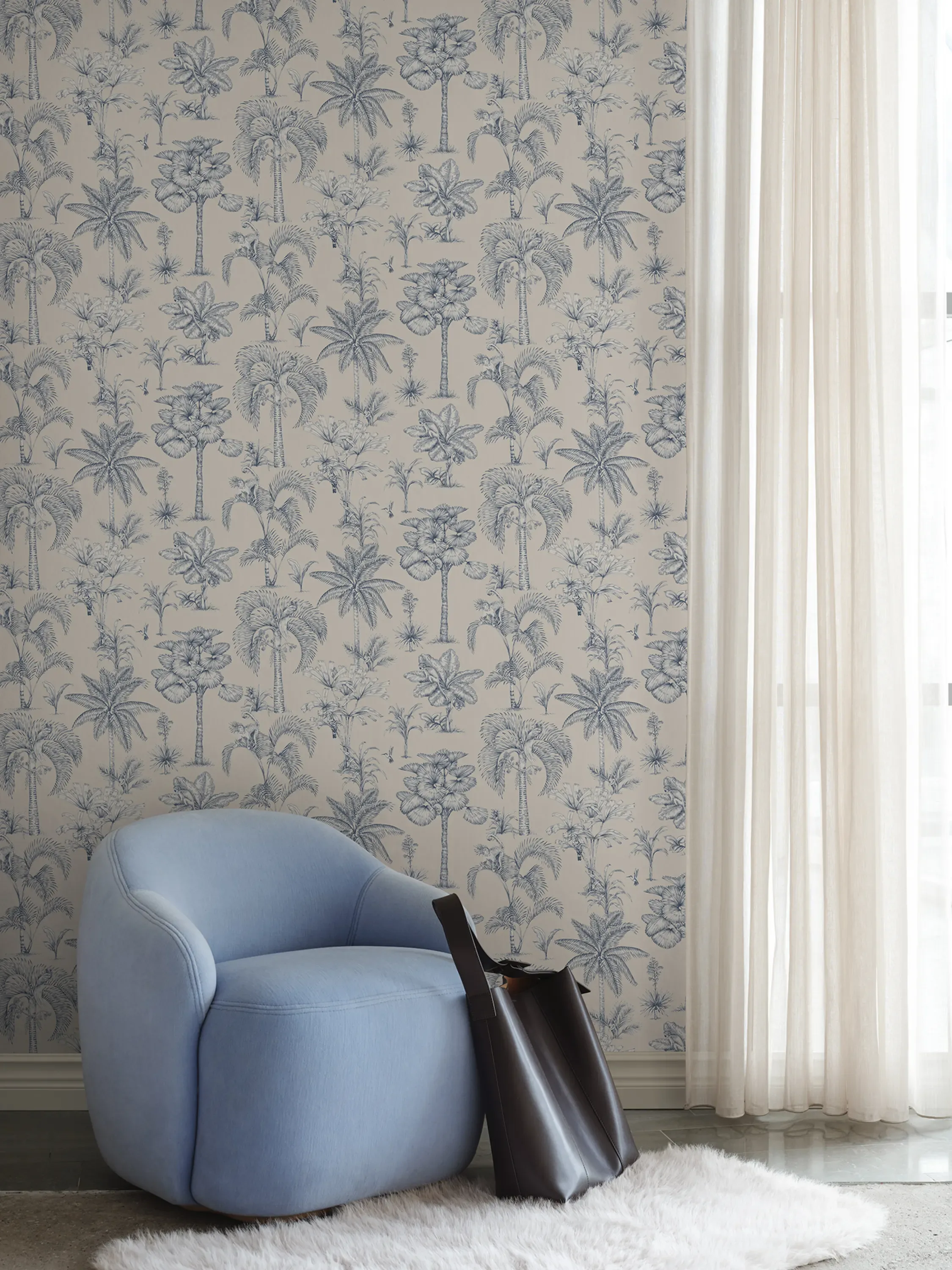 Sandberg Adele in Blue wallpaper (S10649)