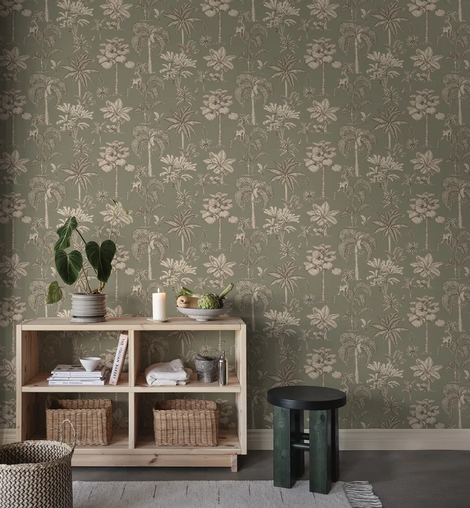 Sandberg Adele in Green wallpaper (S10651)