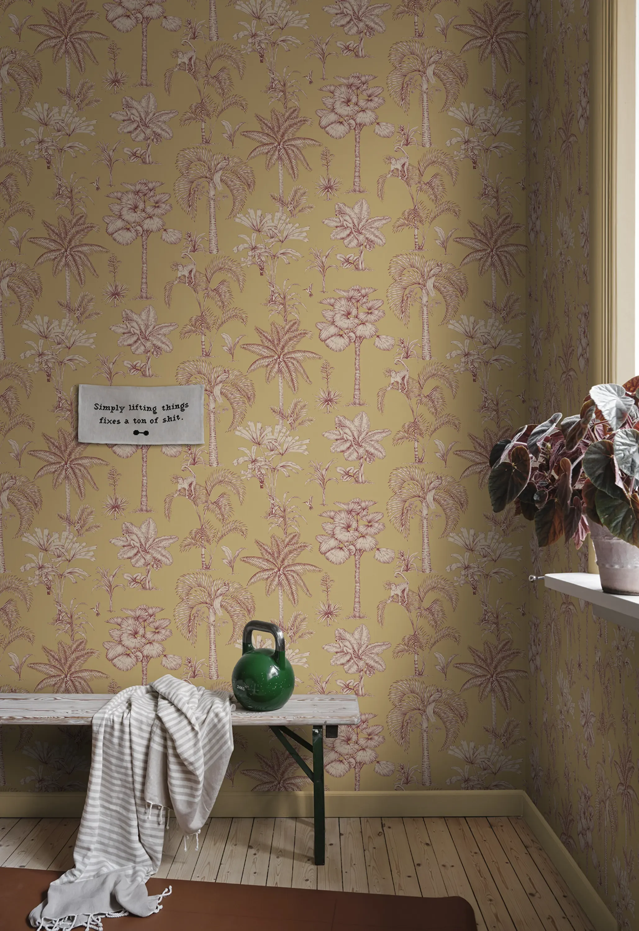 Sandberg Adele in Yellow wallpaper (S10652)