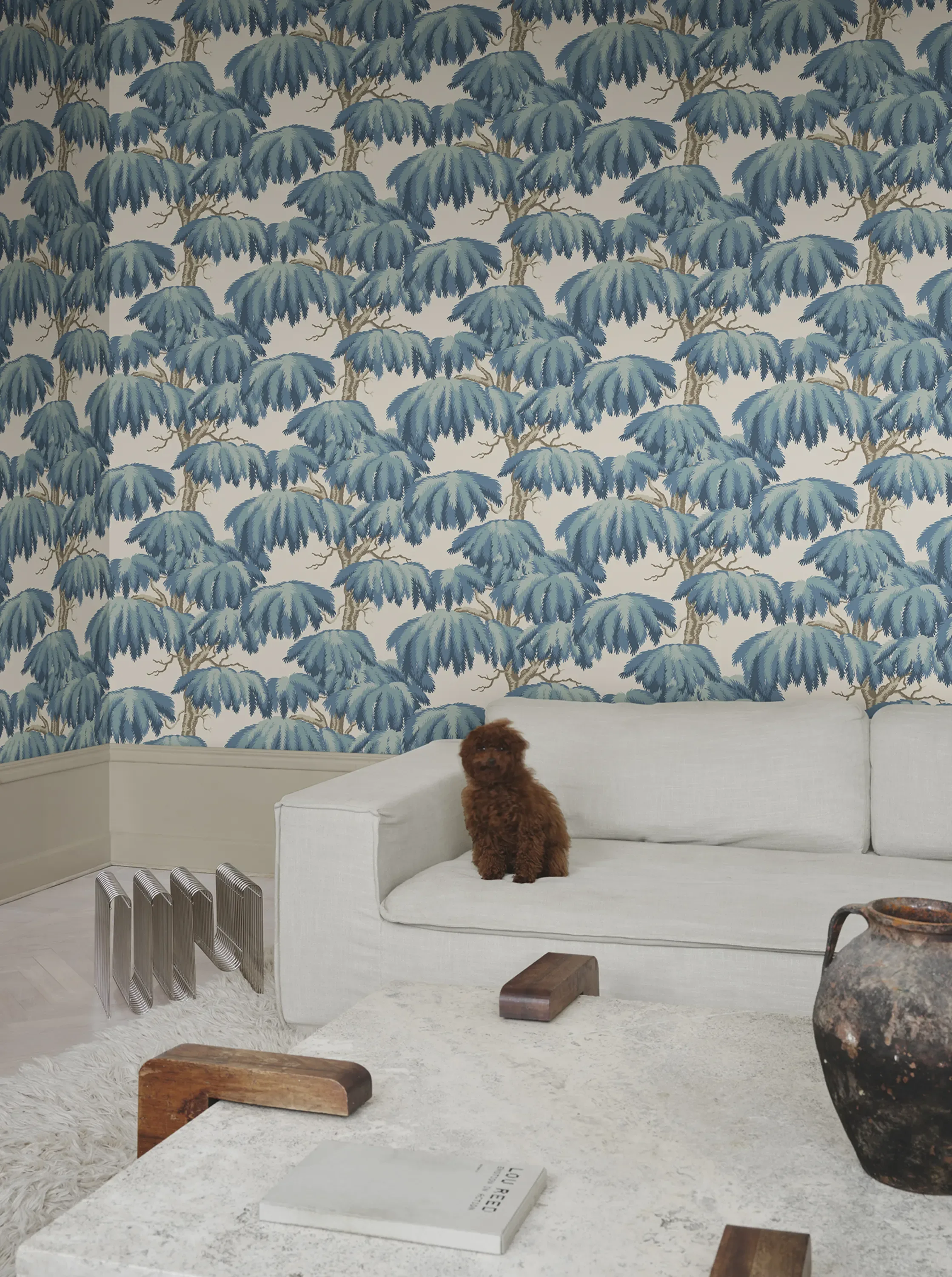 Sandberg Alba in Teal wallpaper (S10838)