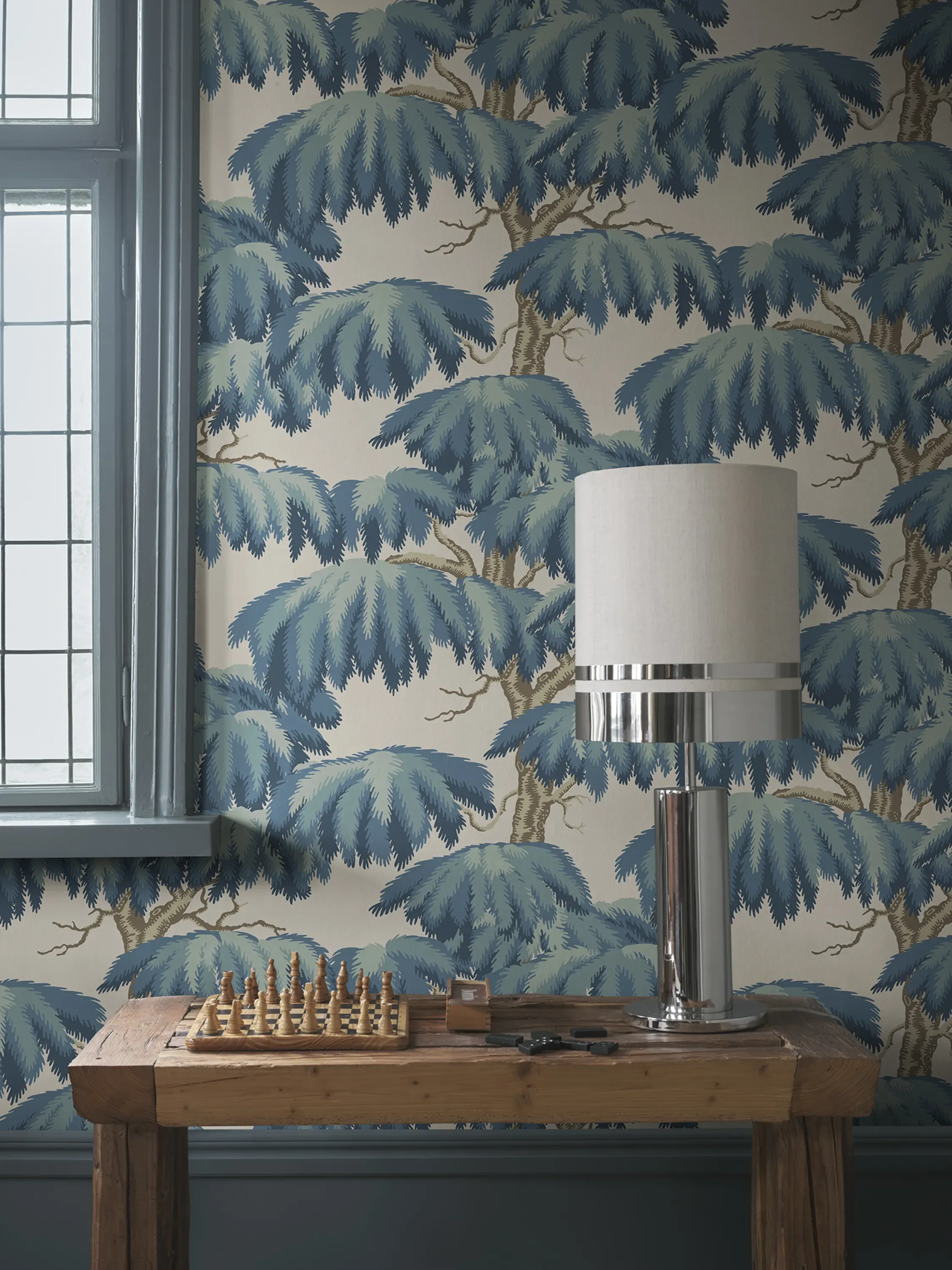 Sandberg Alba in Teal wallpaper (S10838)