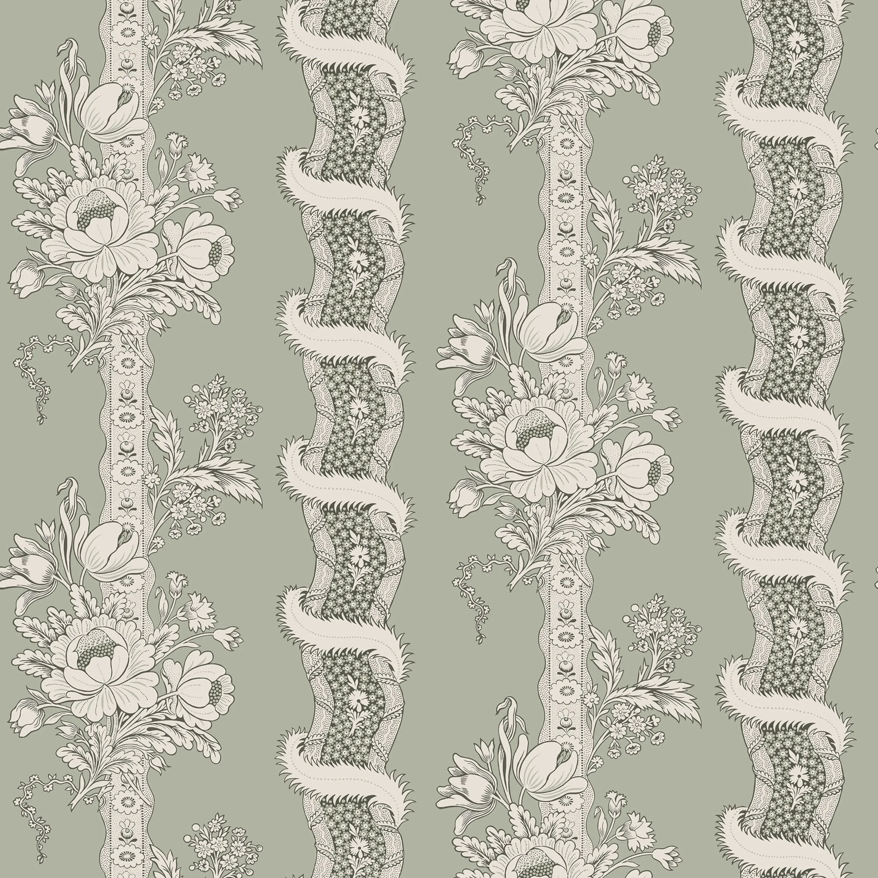 Sandberg Alexandra in Sage Green wallpaper (S10249)