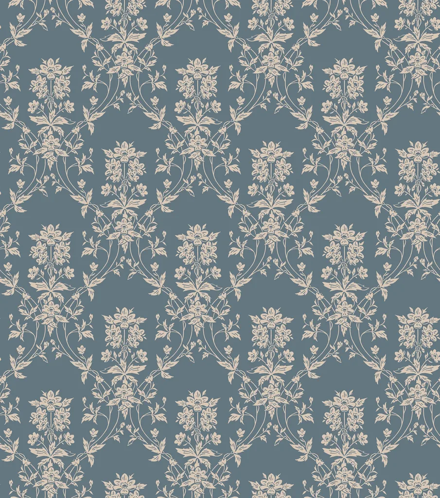 Sandberg Alva in Indigo Blue wallpaper (S10461)