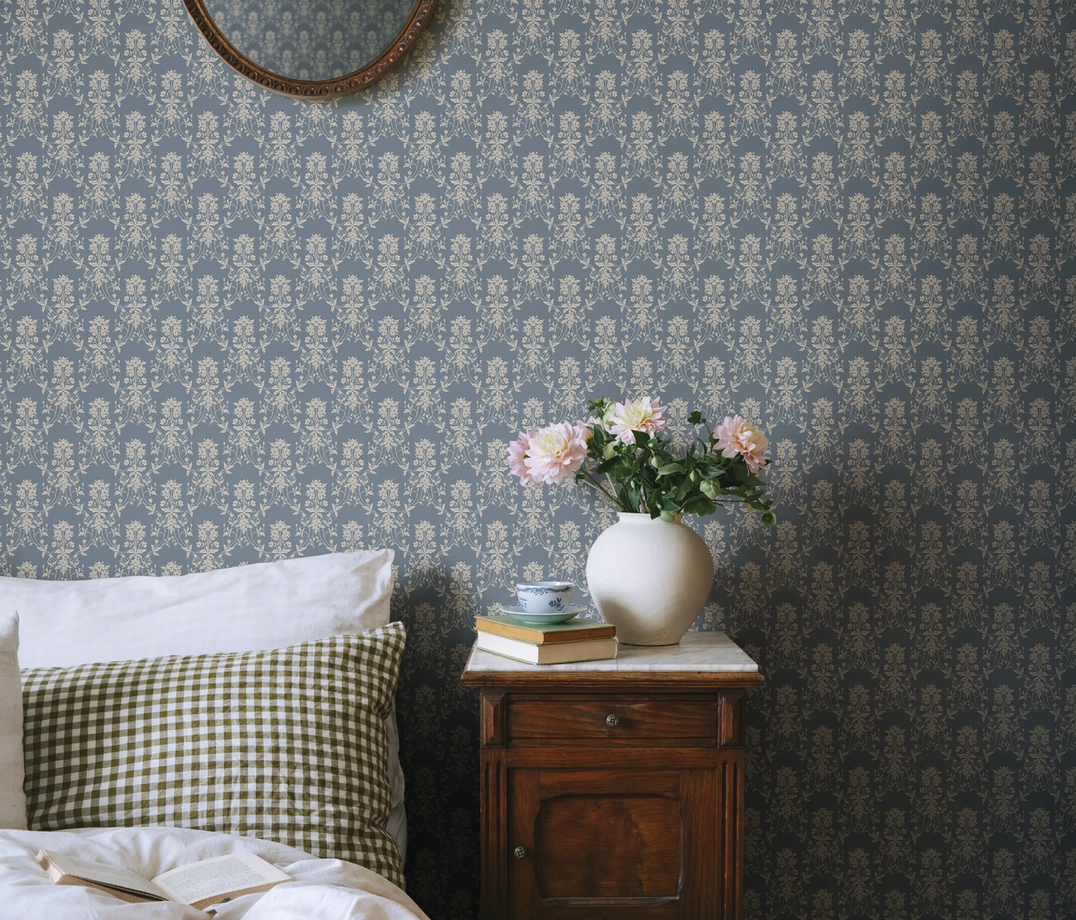 Sandberg Alva in Indigo Blue wallpaper (S10461)