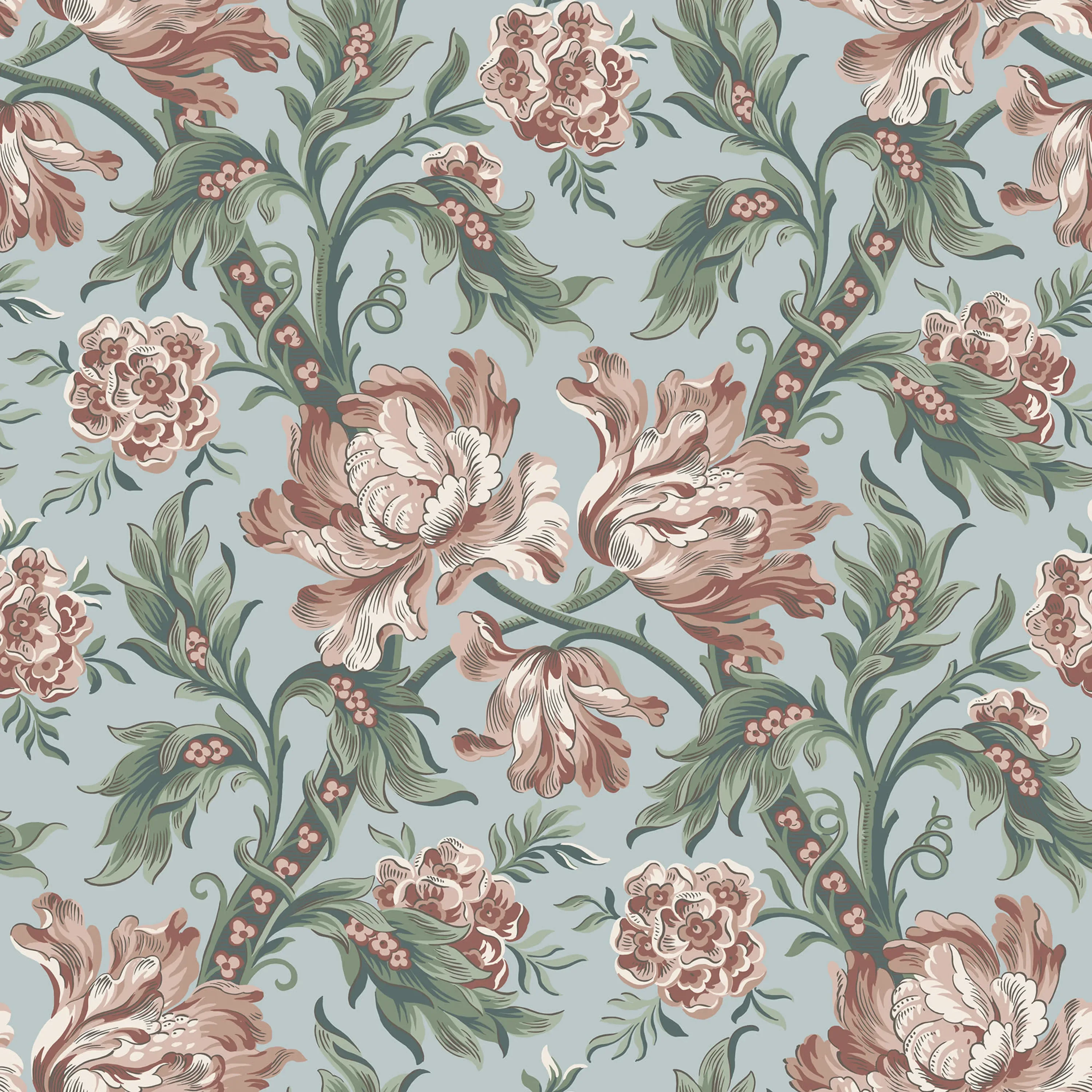 Sandberg Amelia in Sky Blue wallpaper (S10251)