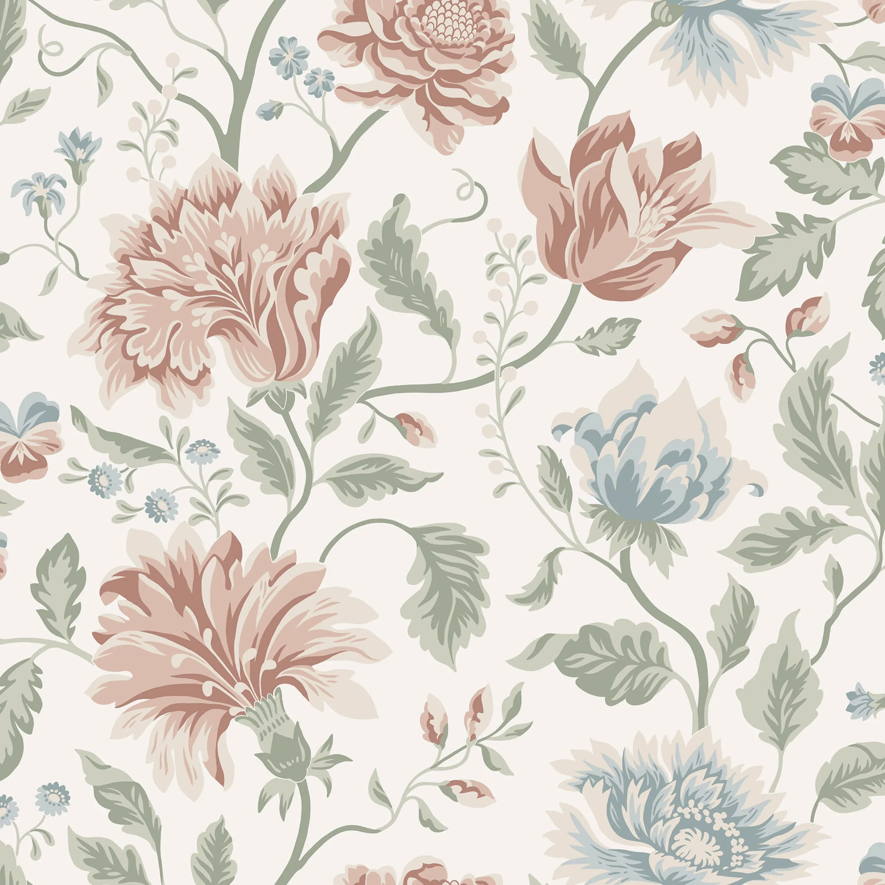 Sandberg Annabelle in Terracotta wallpaper (S10261)