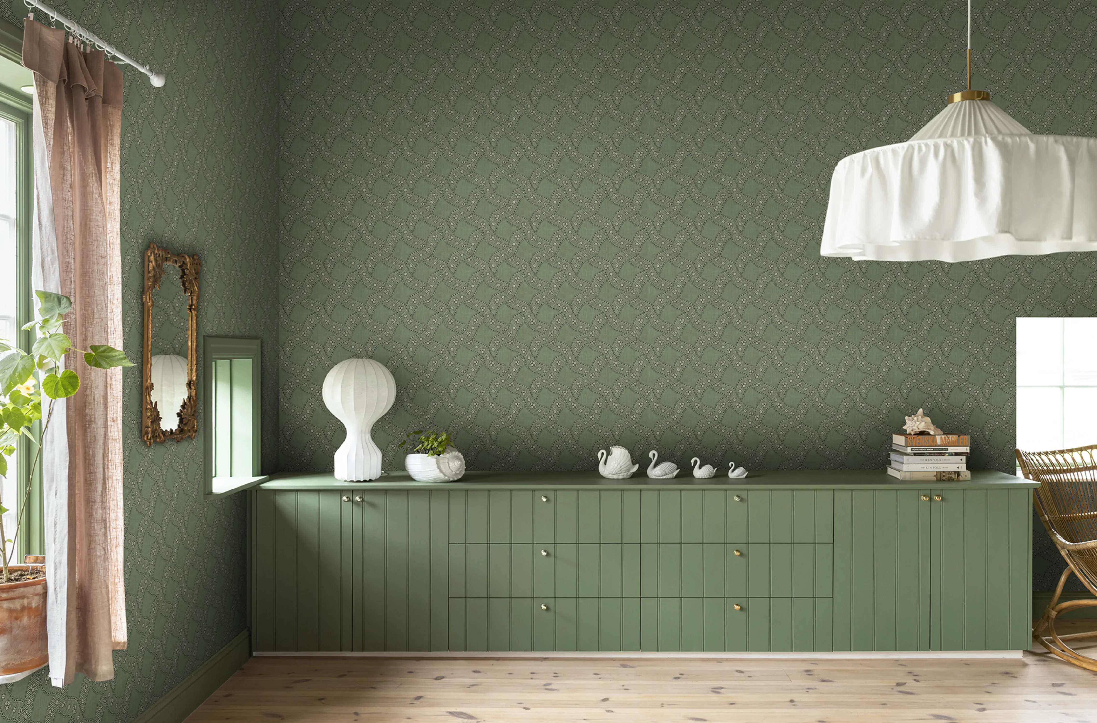 Sandberg Annie in Green wallpaper (S10822)