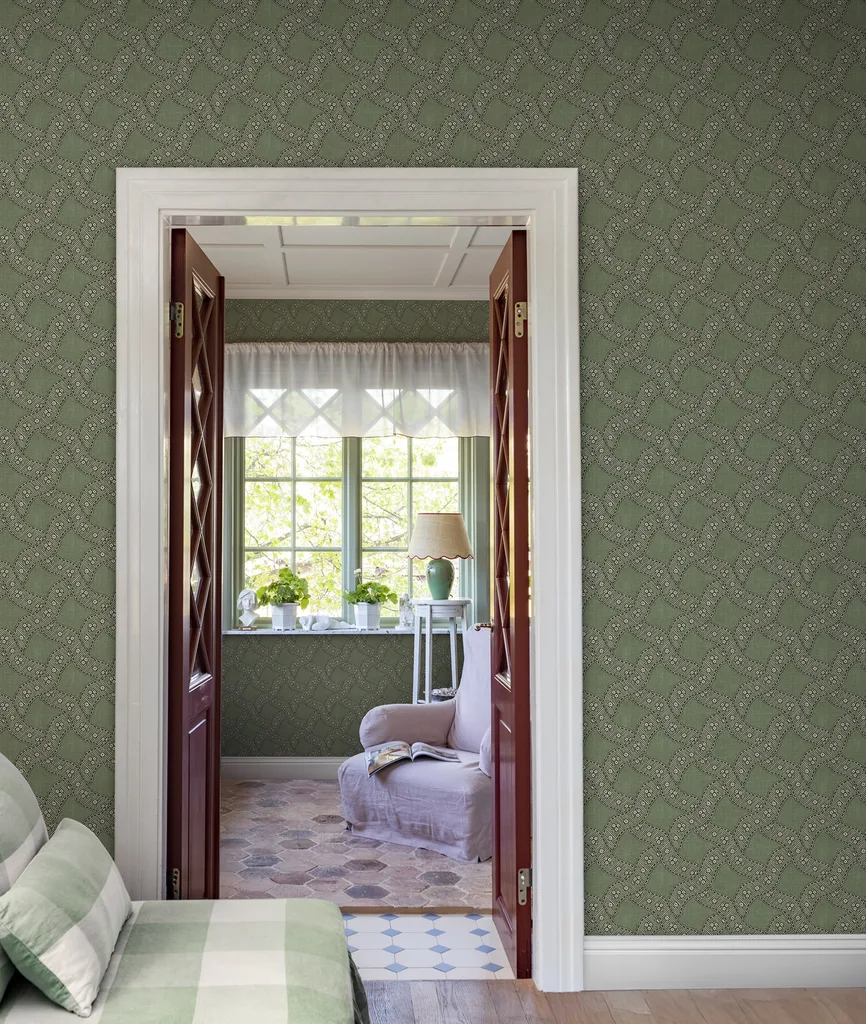 Sandberg Annie in Green wallpaper (S10822)