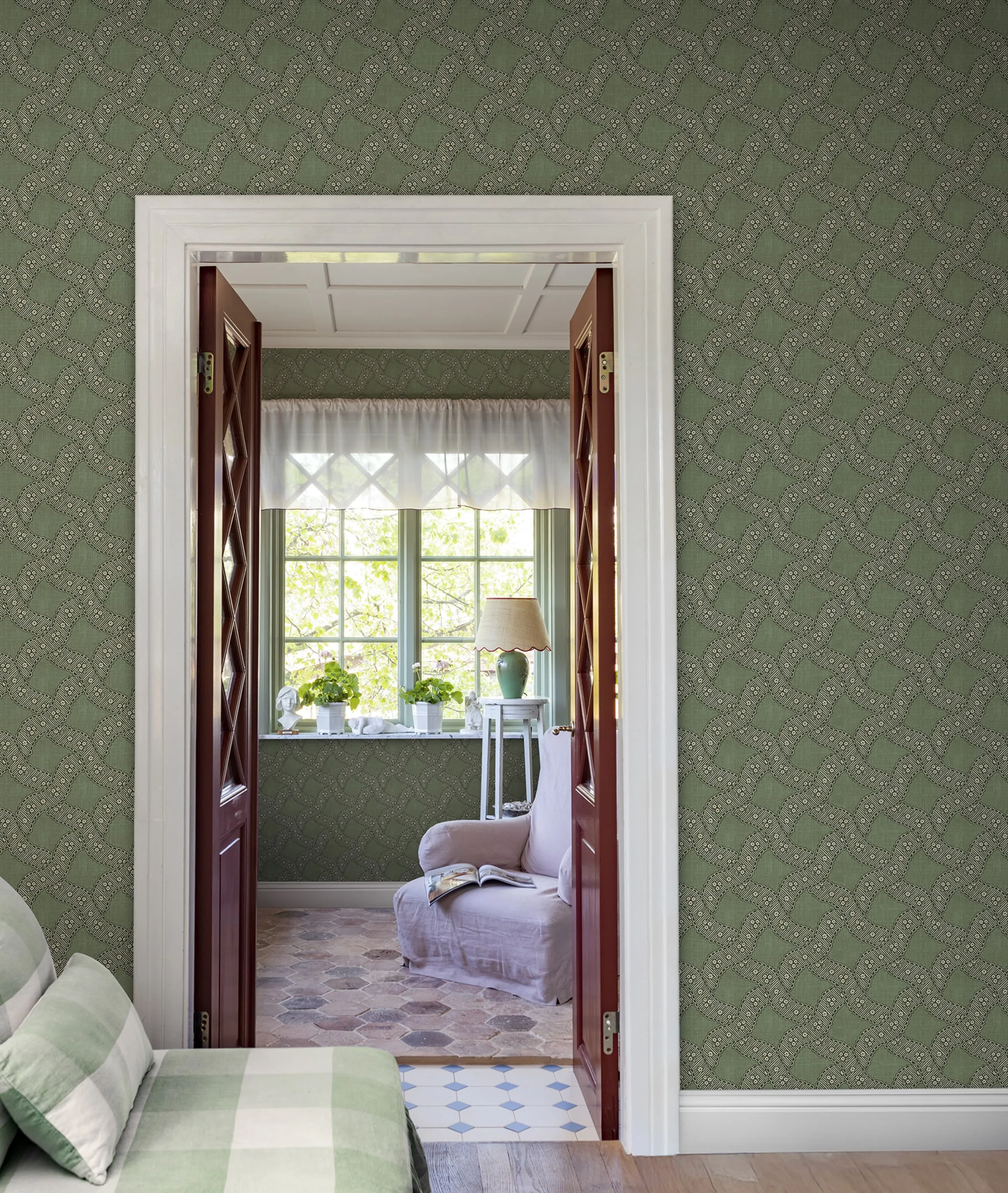 Sandberg Annie in Green wallpaper (S10822)