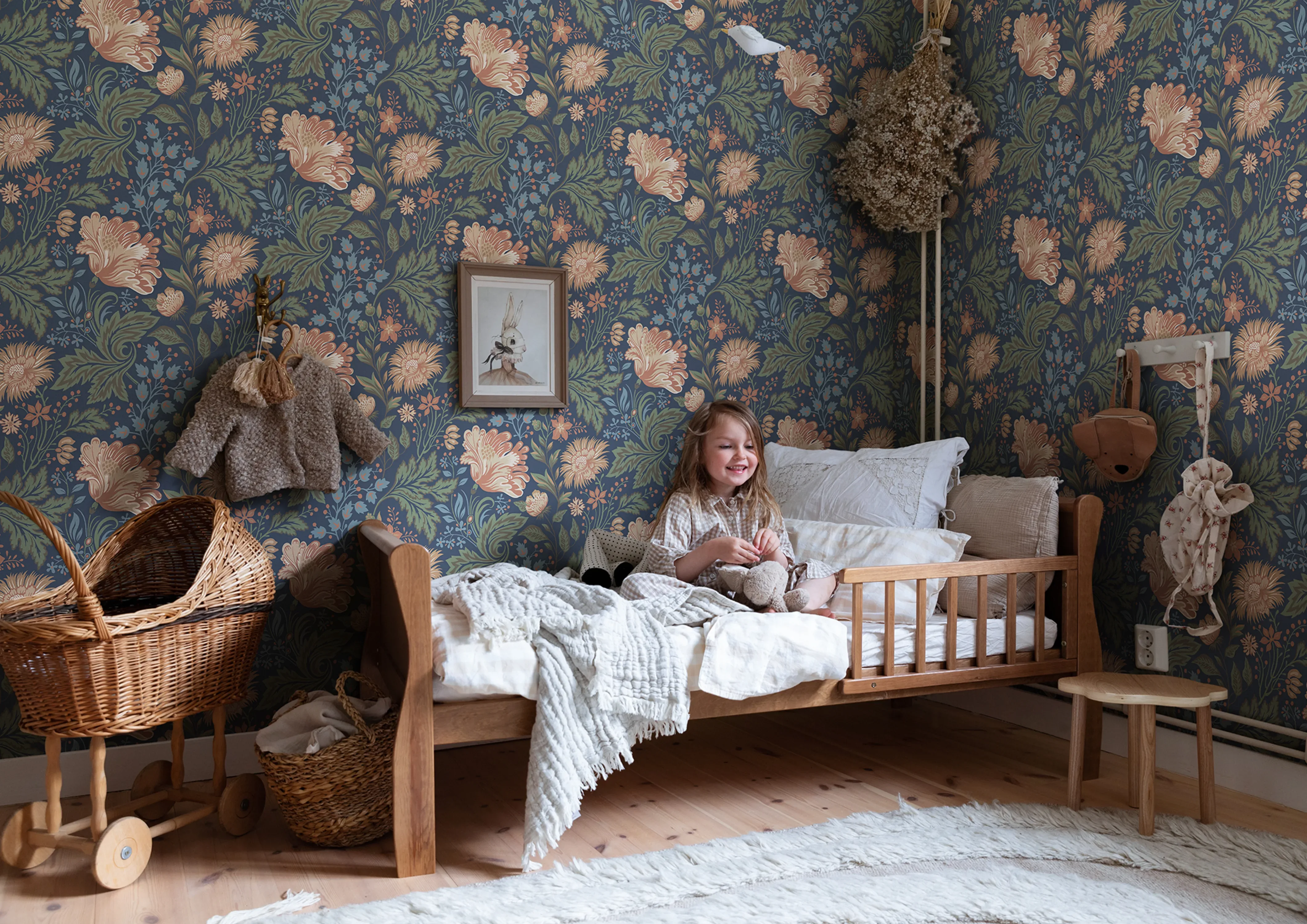 Sandberg Ava in Classic Blue wallpaper (400-86)