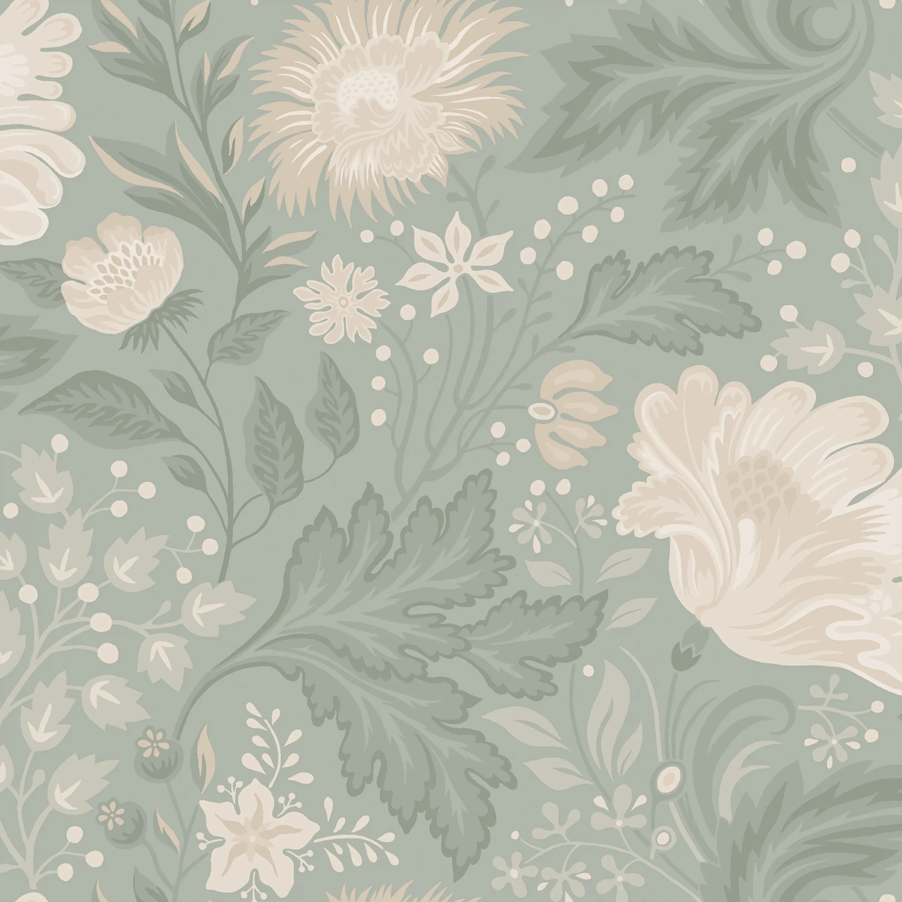 Sandberg Ava in Sage Green wallpaper (S10180)
