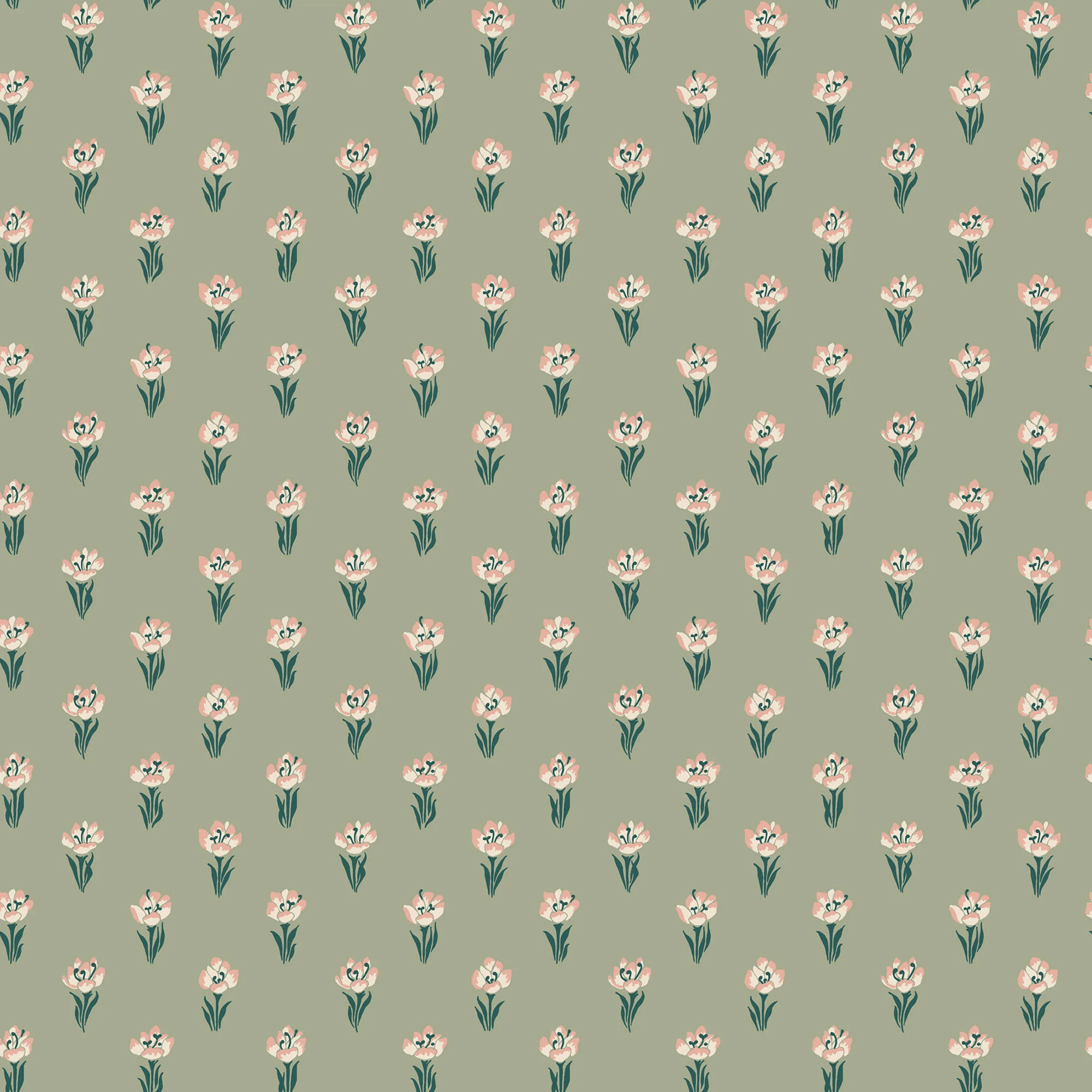 Sandberg Betty in Green wallpaper (S10374)