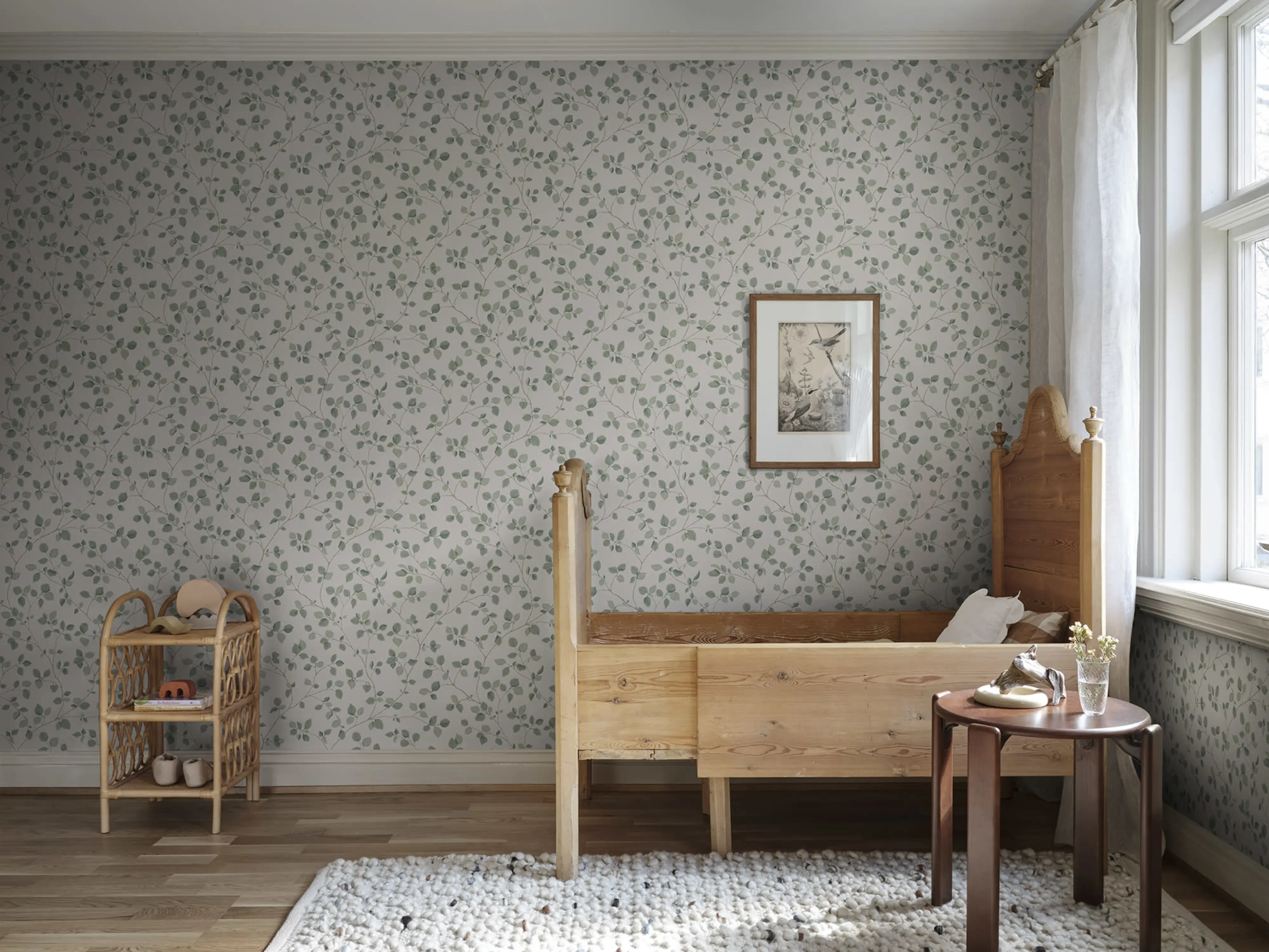 Sandberg Bokskog in Garden Green wallpaper (S10322)