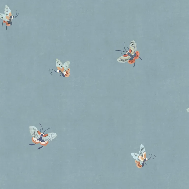 Sandberg Butterflies in Misty Blue wallpaper (S10448)