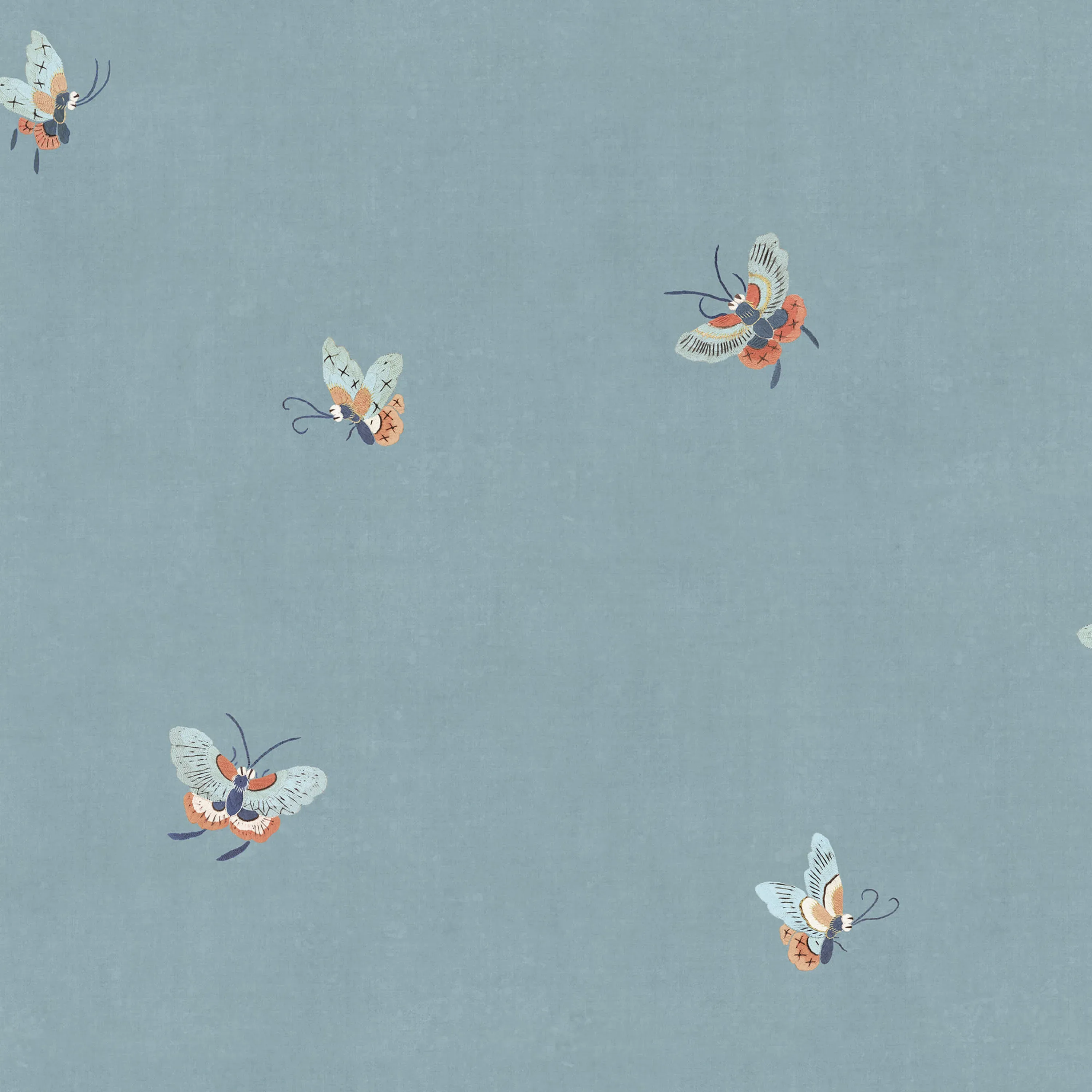 Sandberg Butterflies in Misty Blue wallpaper (S10448)