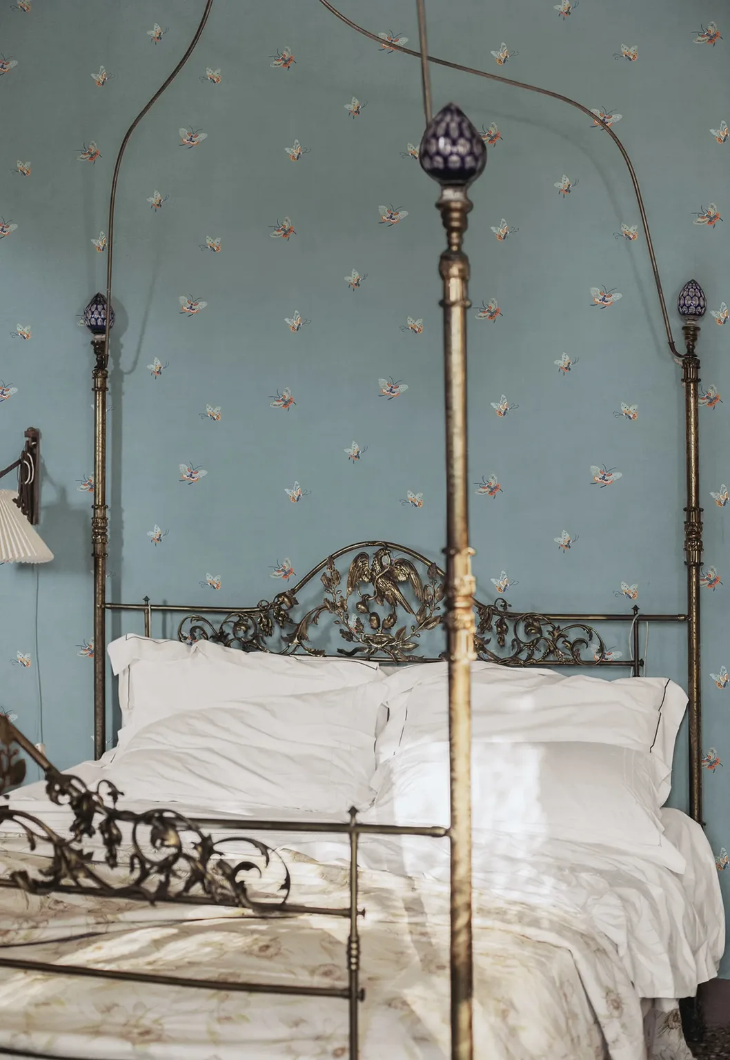 Sandberg Butterflies in Misty Blue wallpaper (S10448)