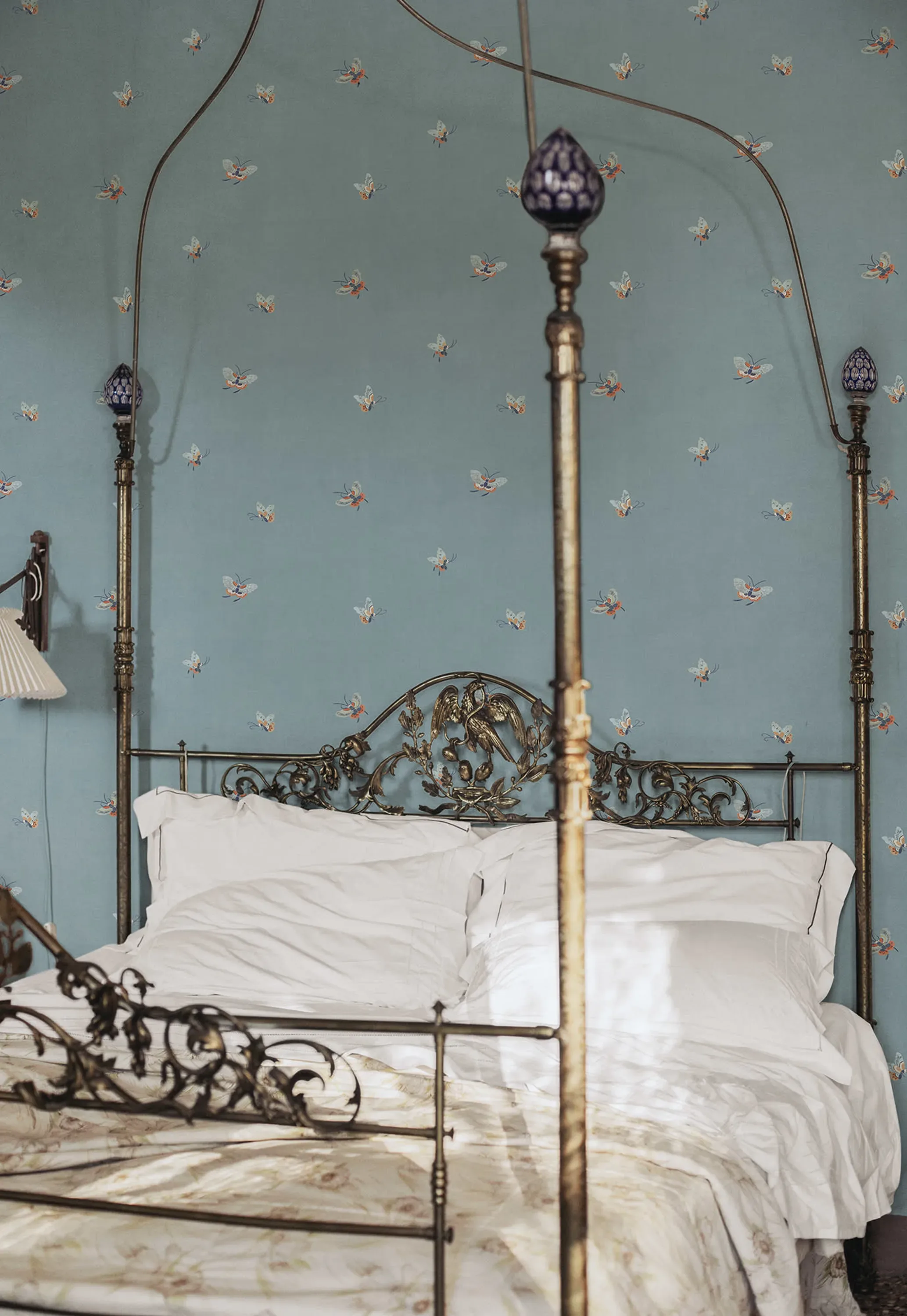 Sandberg Butterflies in Misty Blue wallpaper (S10448)