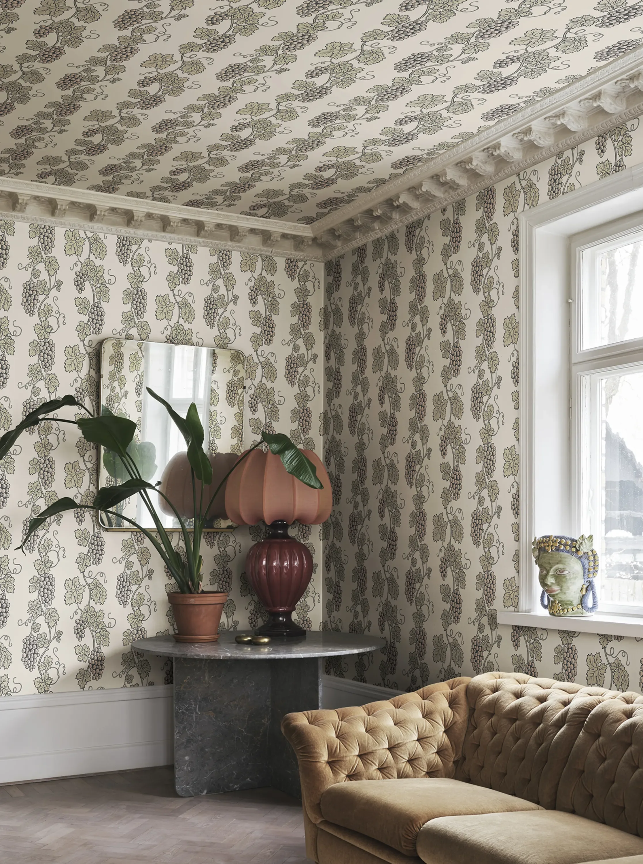 Sandberg Carla in Garden Green wallpaper (S10659)