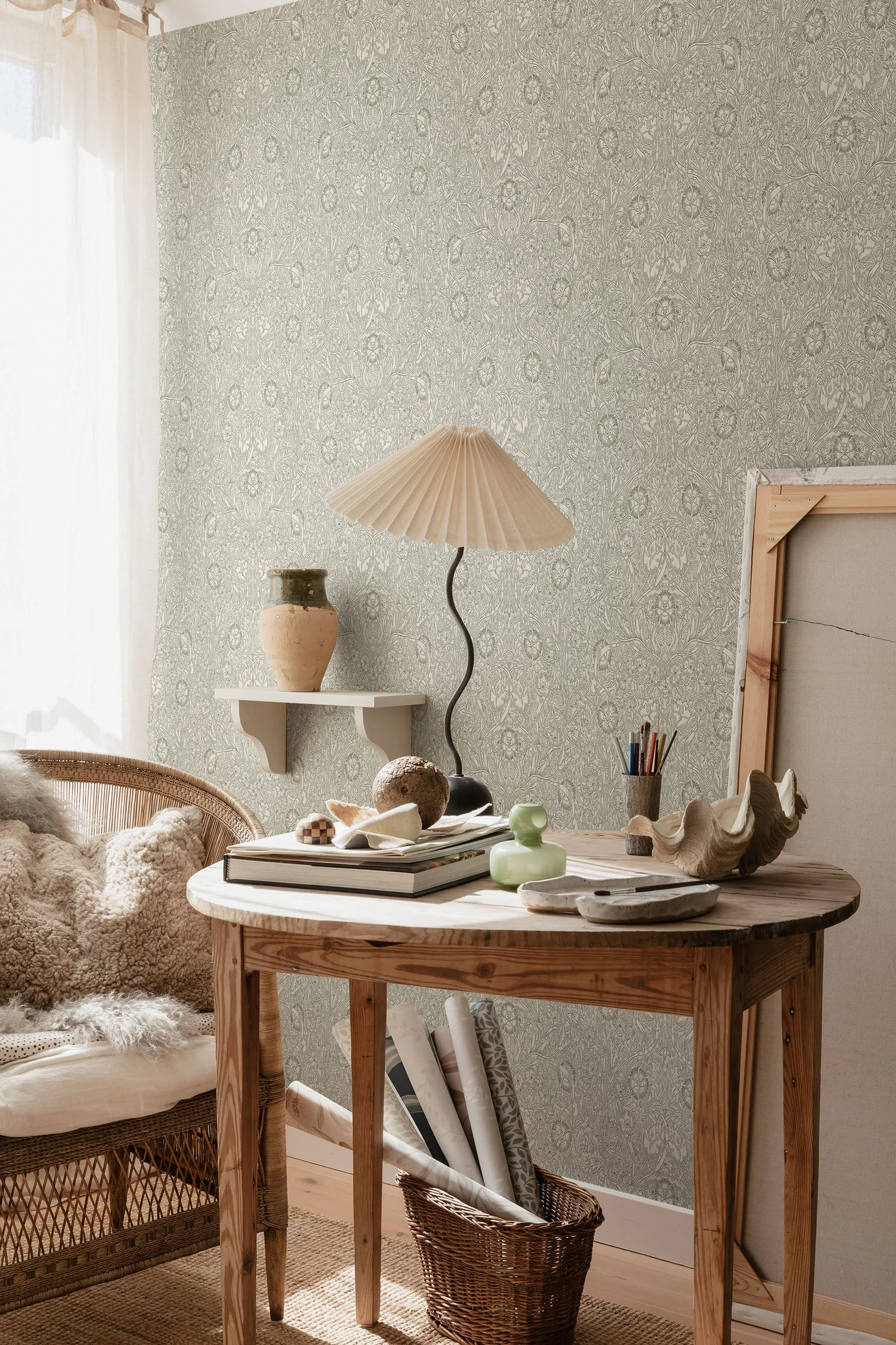 Sandberg Caroline in Moss Green wallpaper (S10210)
