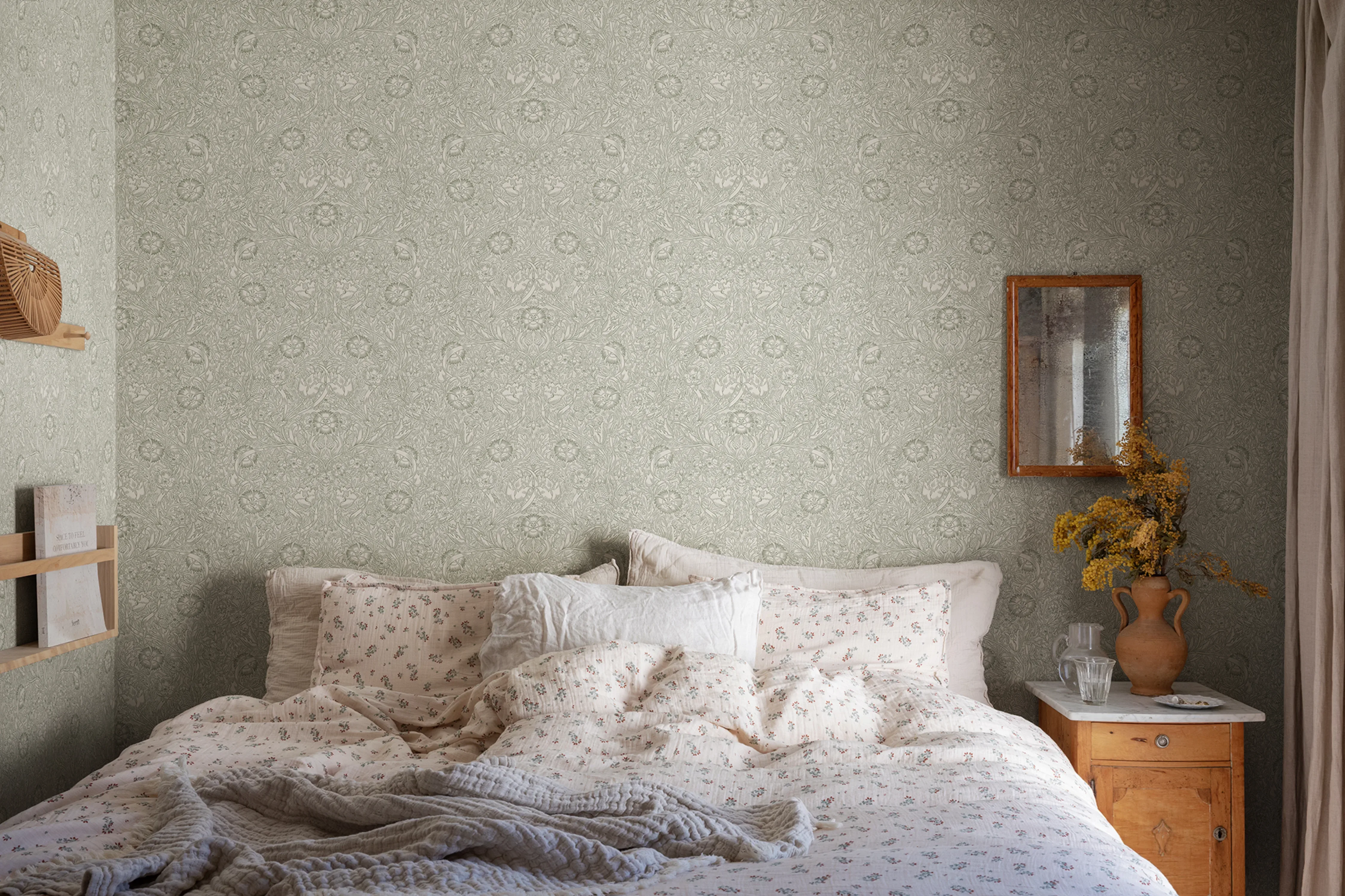 Sandberg Caroline in Moss Green wallpaper (S10210)