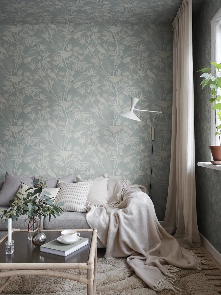 Sandberg Celeste in Misty Blue wallpaper (S10623)
