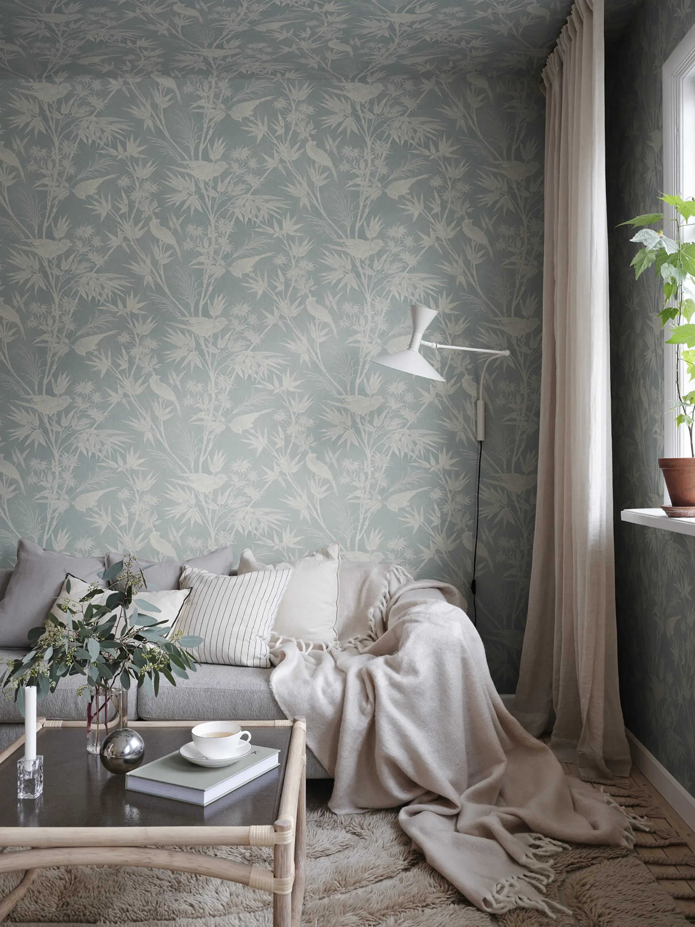 Sandberg Celeste in Misty Blue wallpaper (S10623)