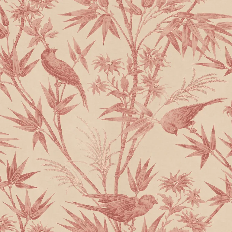 Sandberg Celeste in Red wallpaper (S10620)