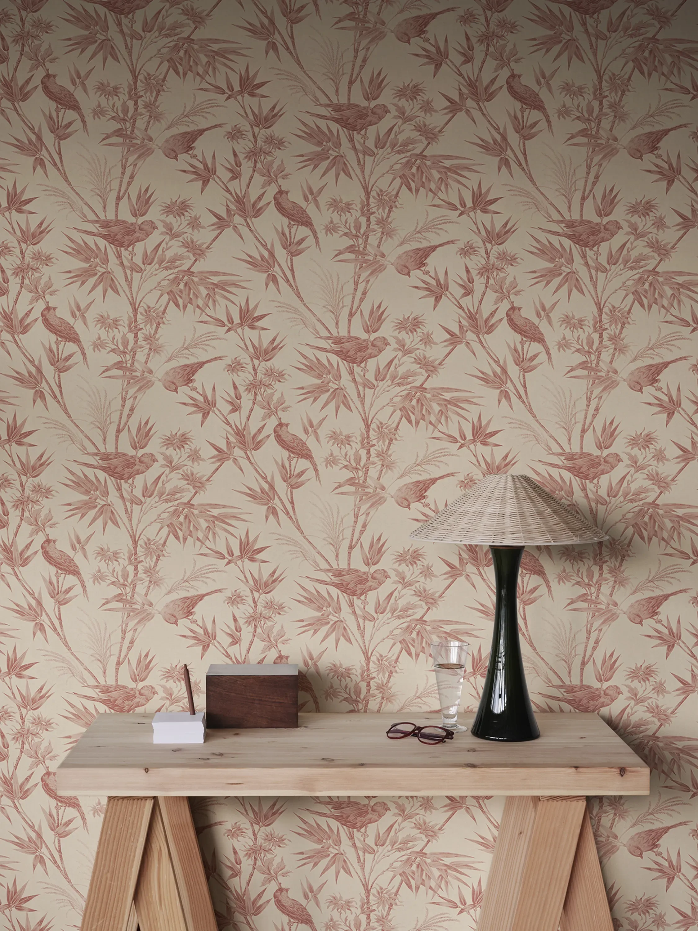 Sandberg Celeste in Red wallpaper (S10620)