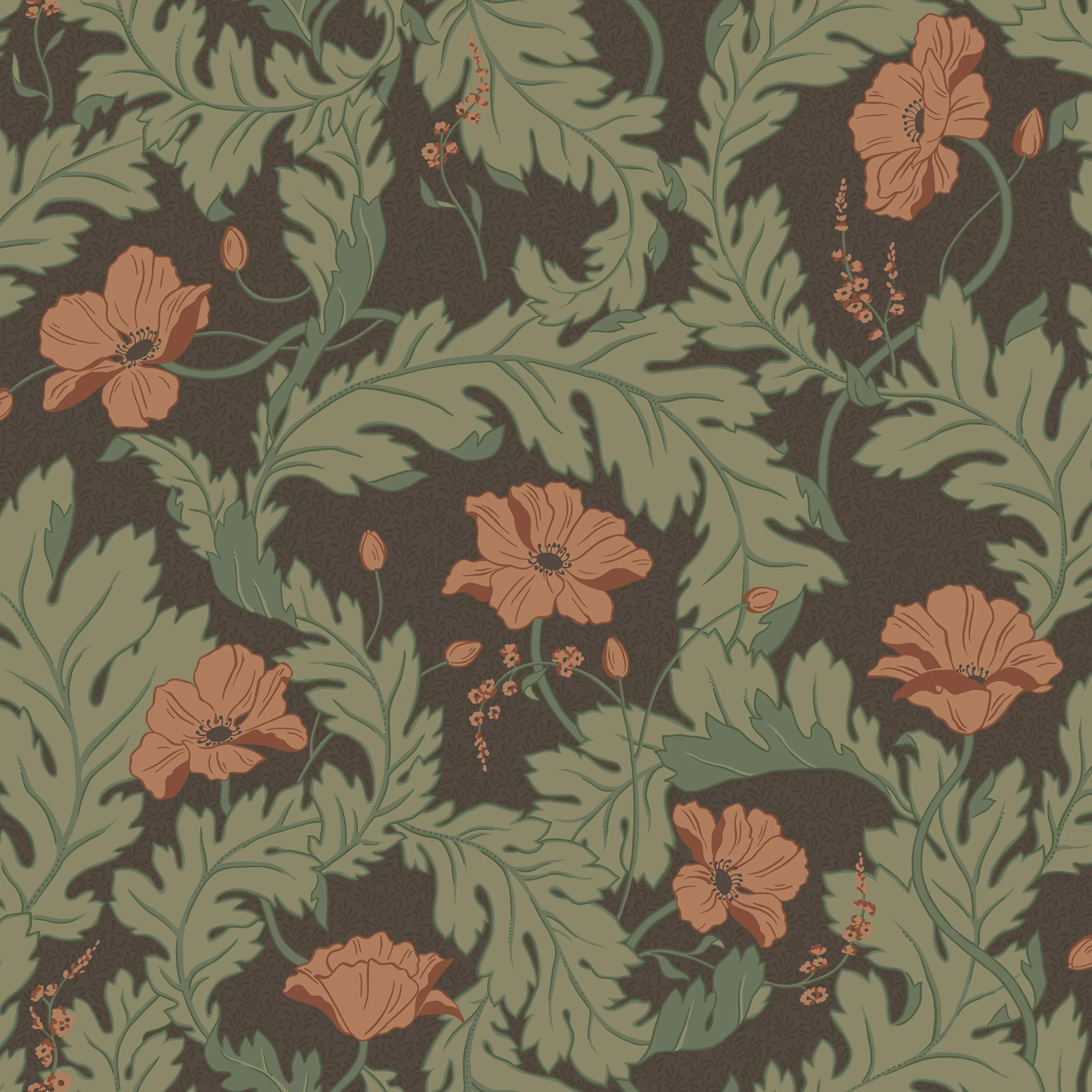 Sandberg Charlotta in Brown wallpaper (S10561)