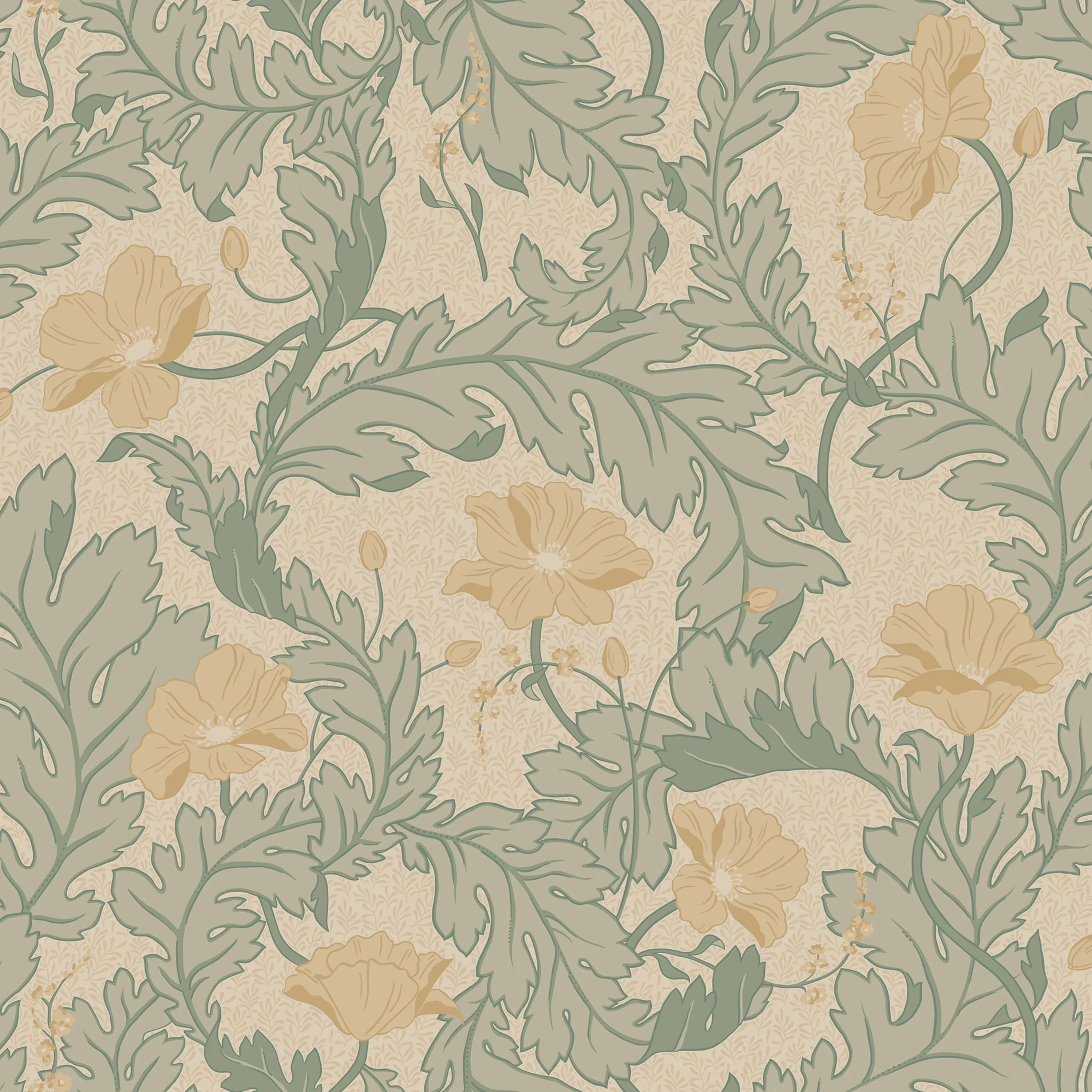 Sandberg Charlotta in Yellow wallpaper (S10560)
