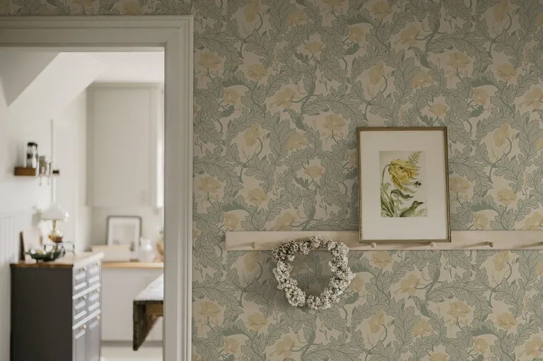 Sandberg Charlotta in Yellow wallpaper (S10560)
