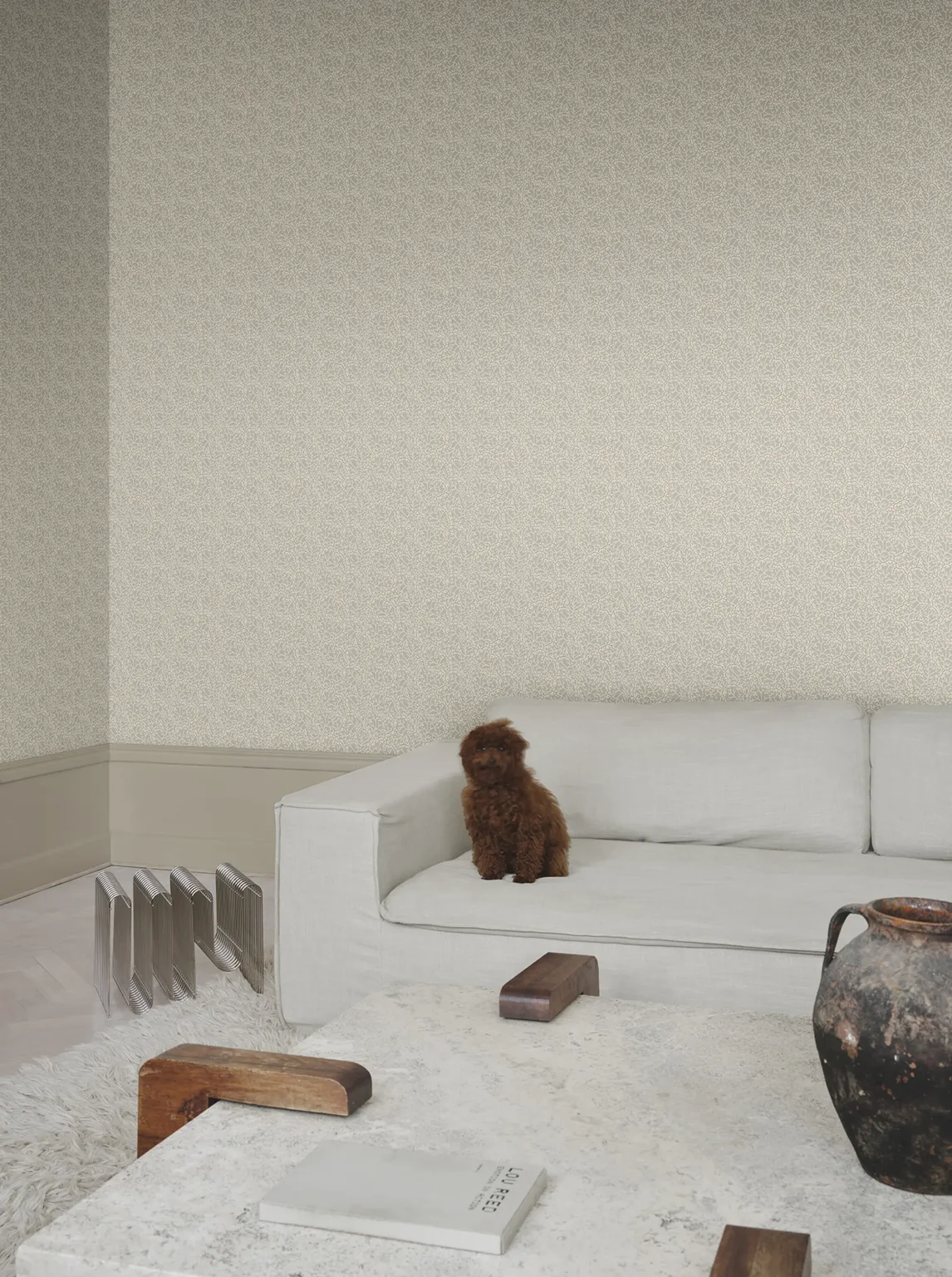 Sandberg Coral in Garden Green wallpaper (S10675)
