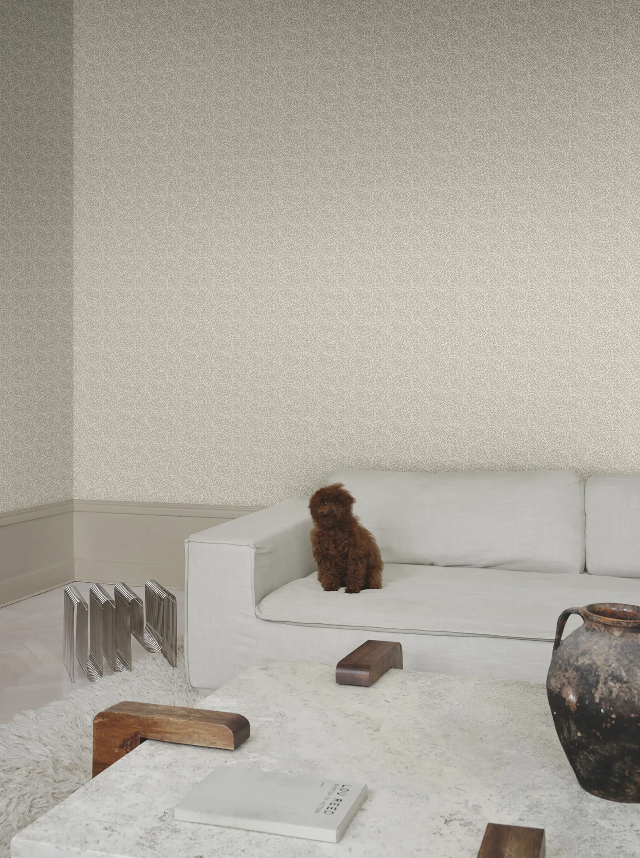 Sandberg Coral in Garden Green wallpaper (S10675)