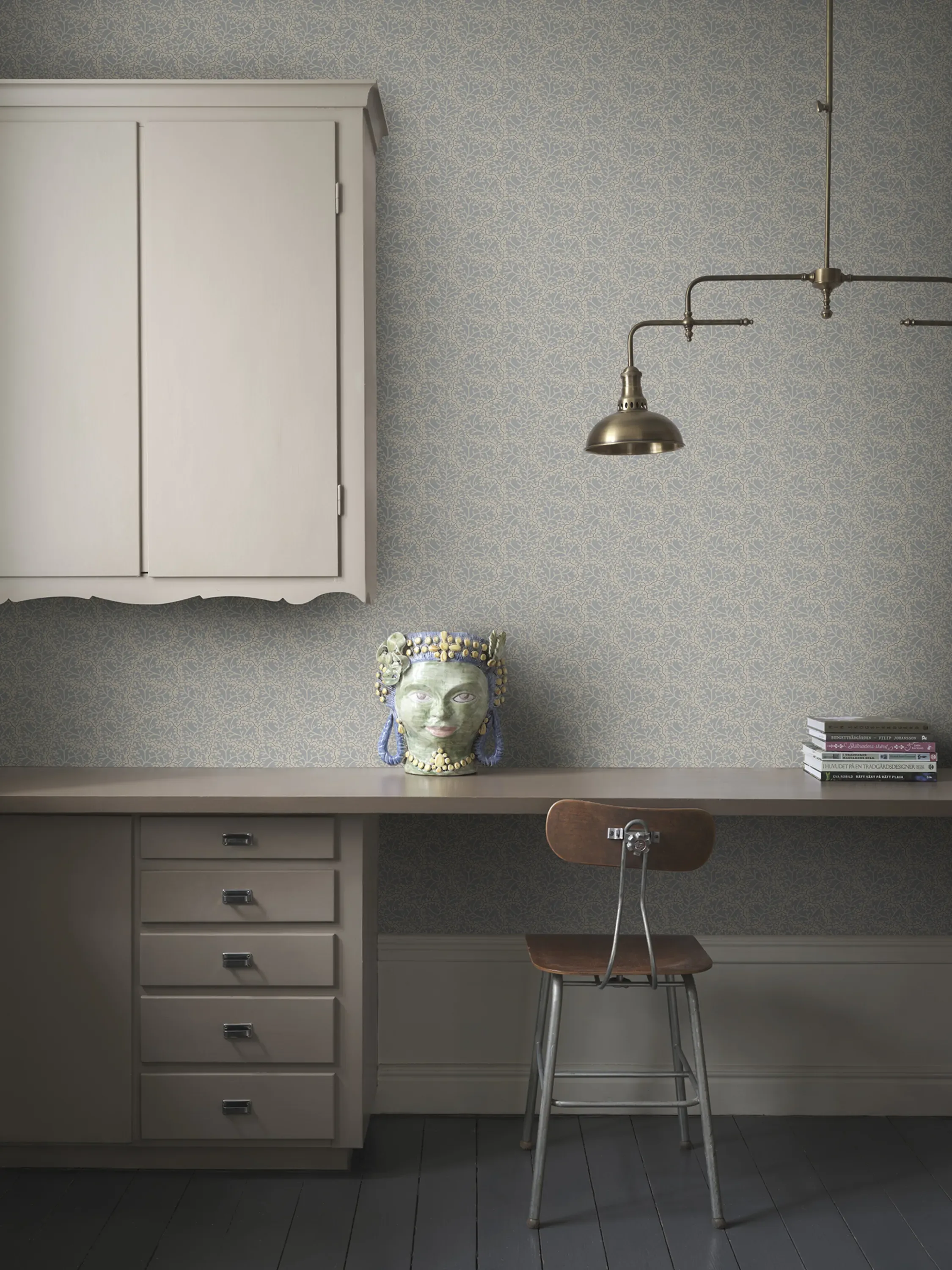 Sandberg Coral in Light Blue wallpaper (S10673)