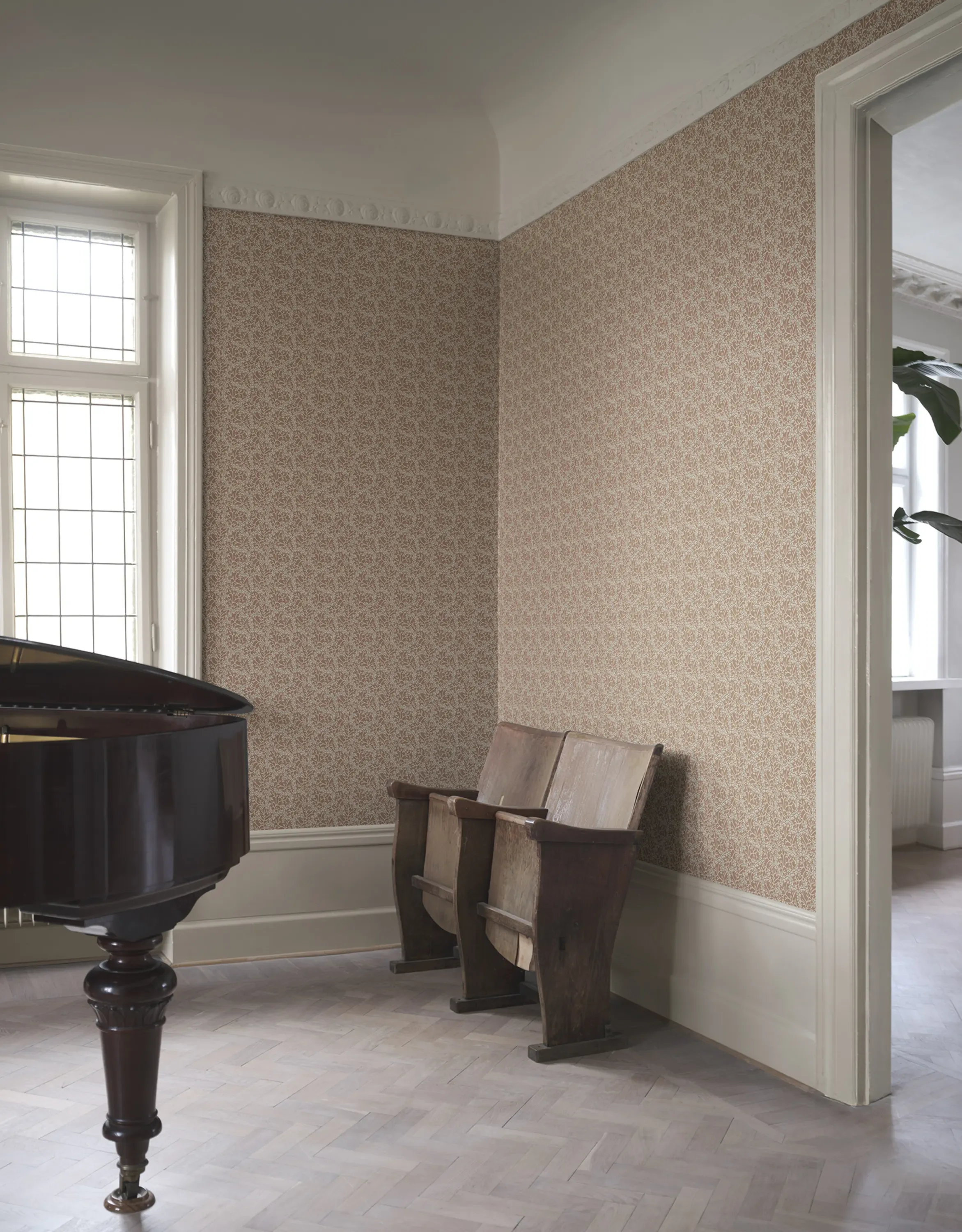 Sandberg Coral in Terracotta wallpaper (S10672)