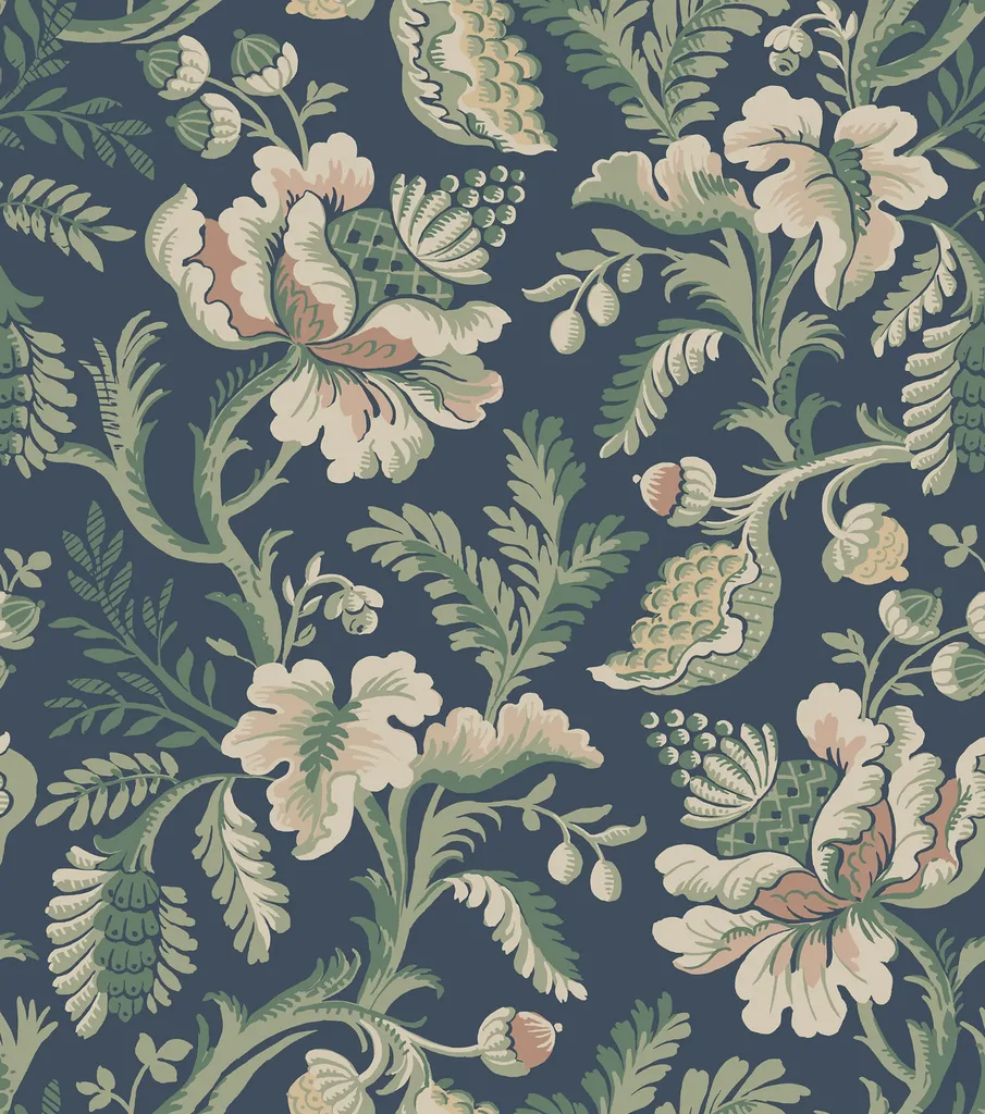 Sandberg Daphne in Midnight Blue wallpaper (S10240)