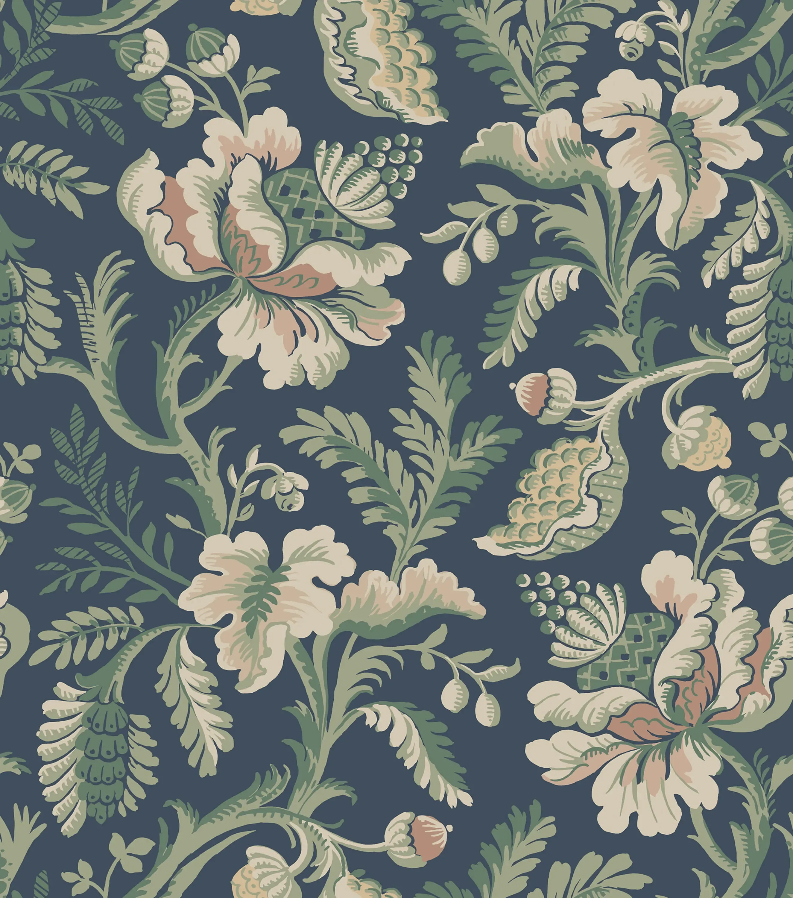 Sandberg Daphne in Midnight Blue wallpaper (S10240)