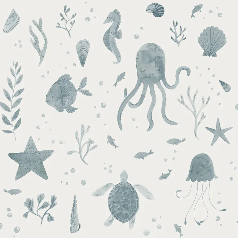 Sandberg Della in Ocean Blue wallpaper (243-36)
